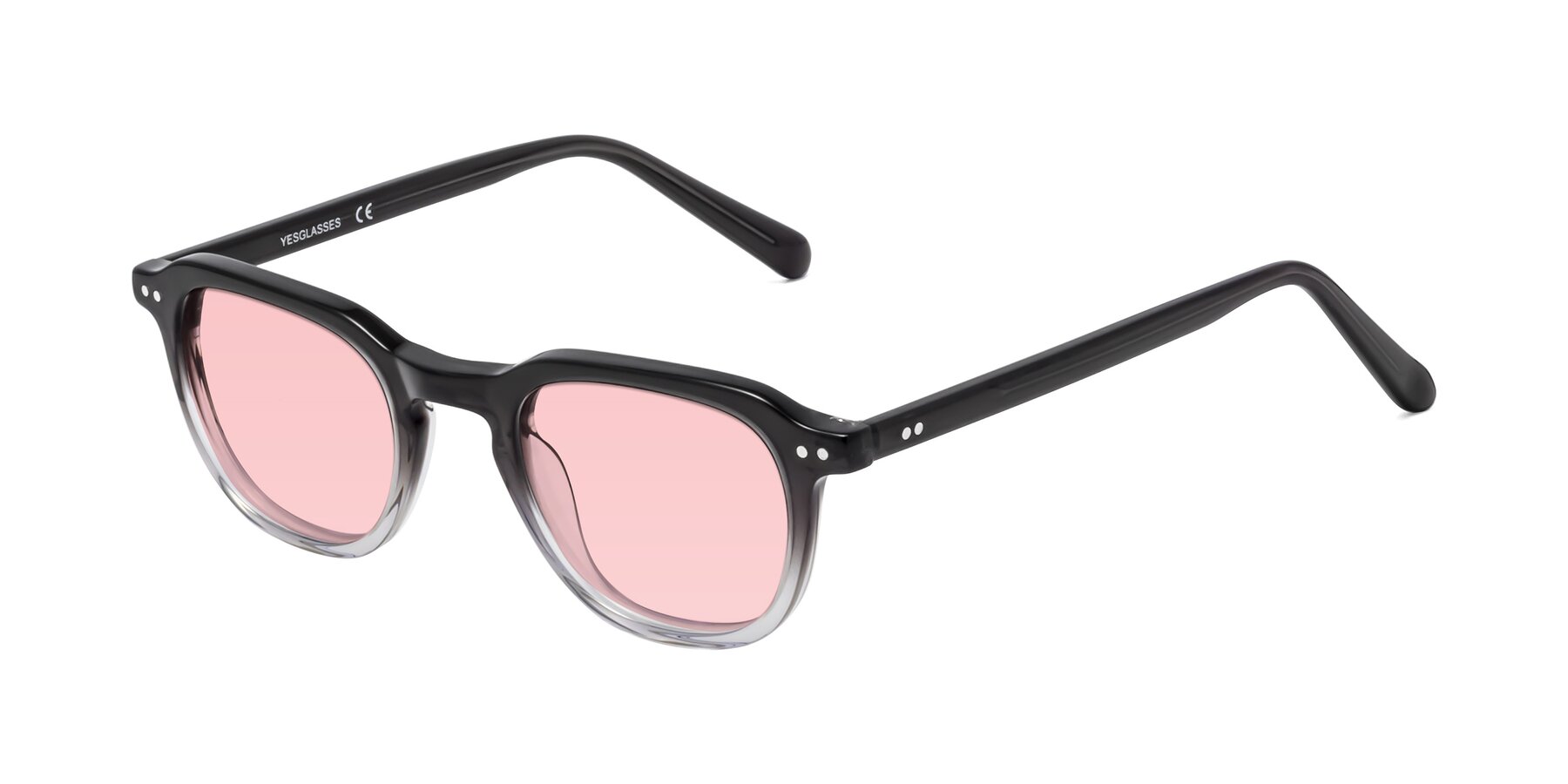 Angle of 1484 in Gradient Gray with Light Garnet Tinted Lenses