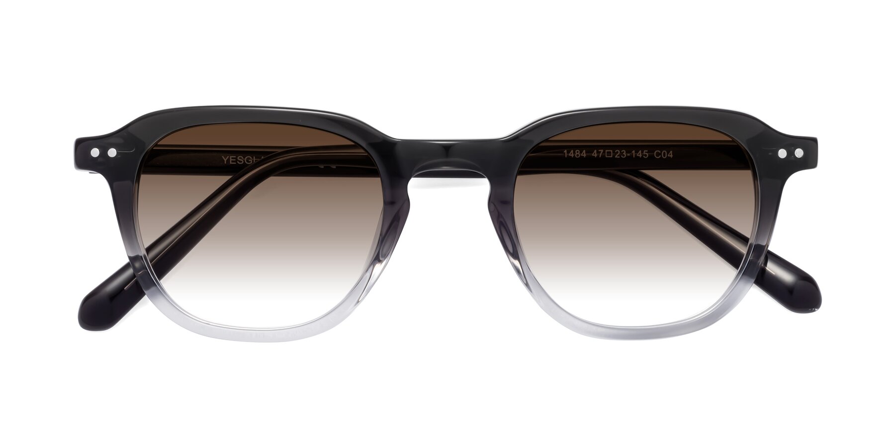 Folded Front of 1484 in Gradient Gray with Brown Gradient Lenses