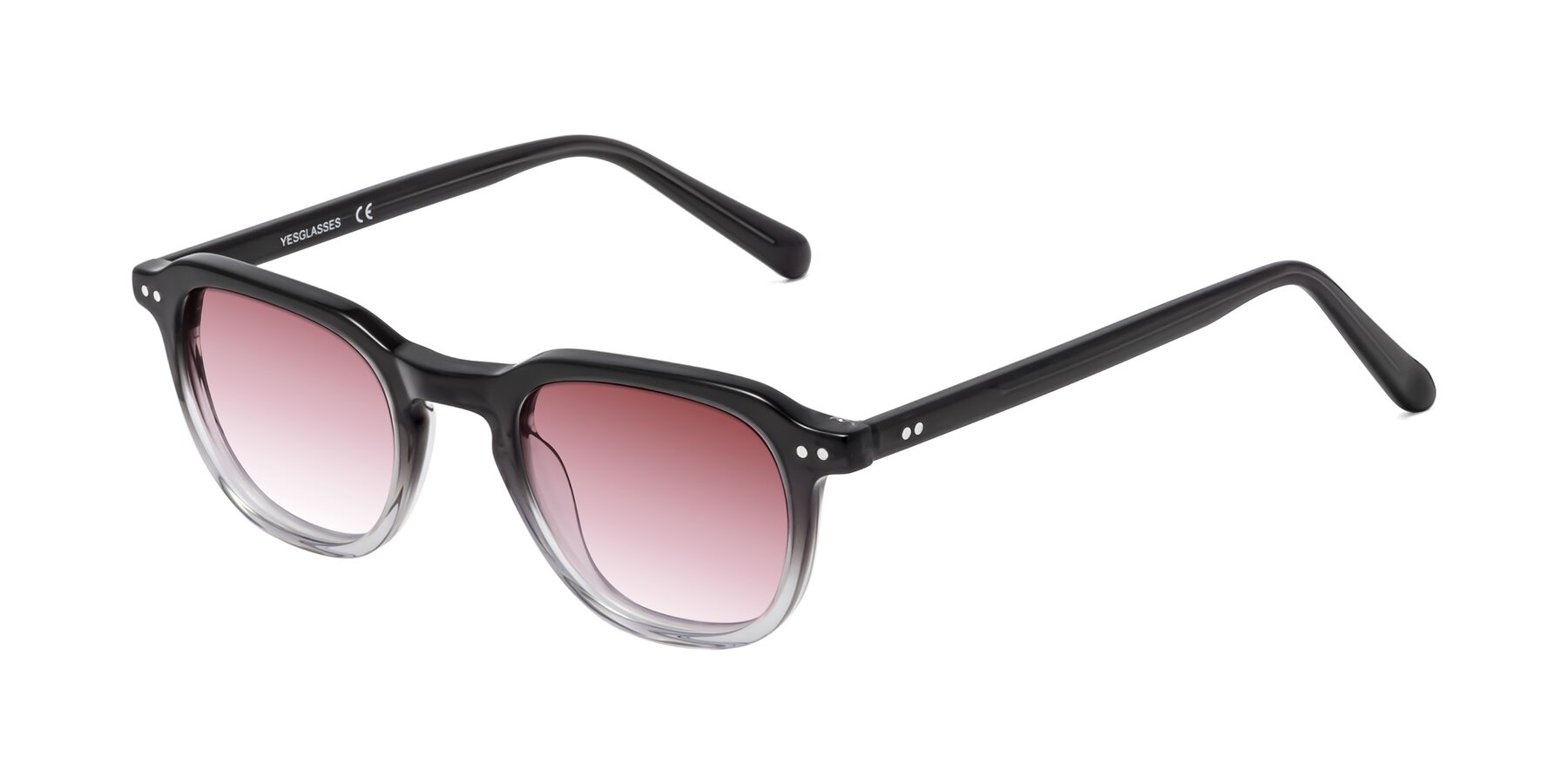 Angle of 1484 in Gradient Gray with Garnet Gradient Lenses