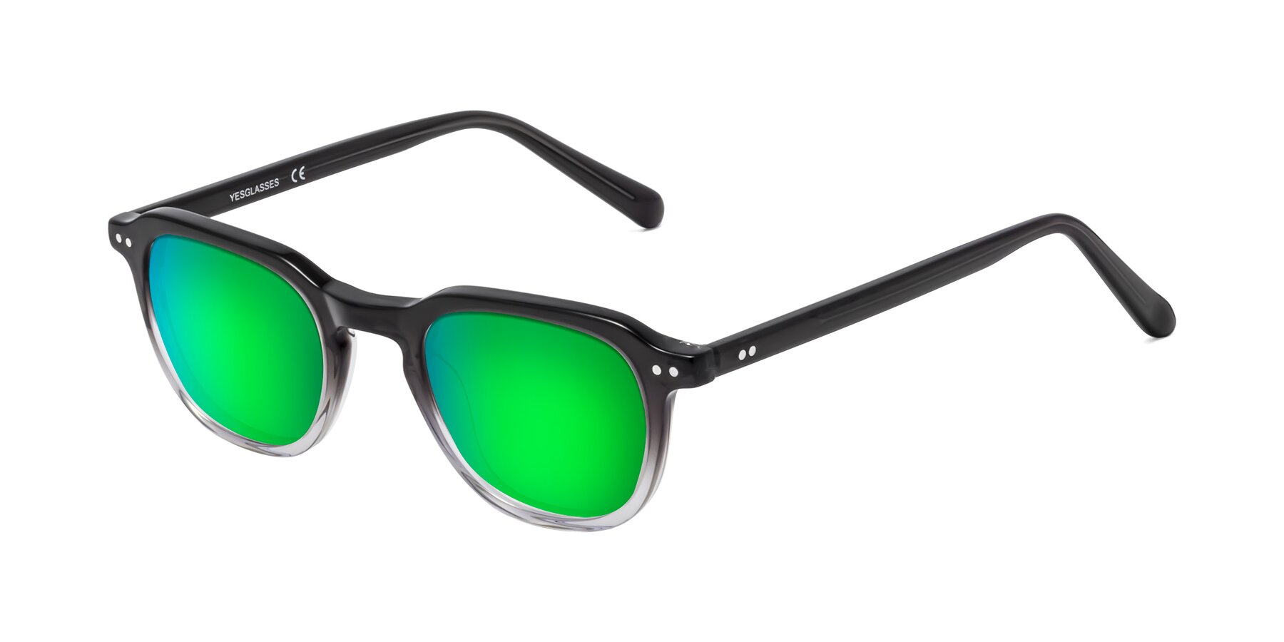 Angle of 1484 in Gradient Gray with Green Mirrored Lenses
