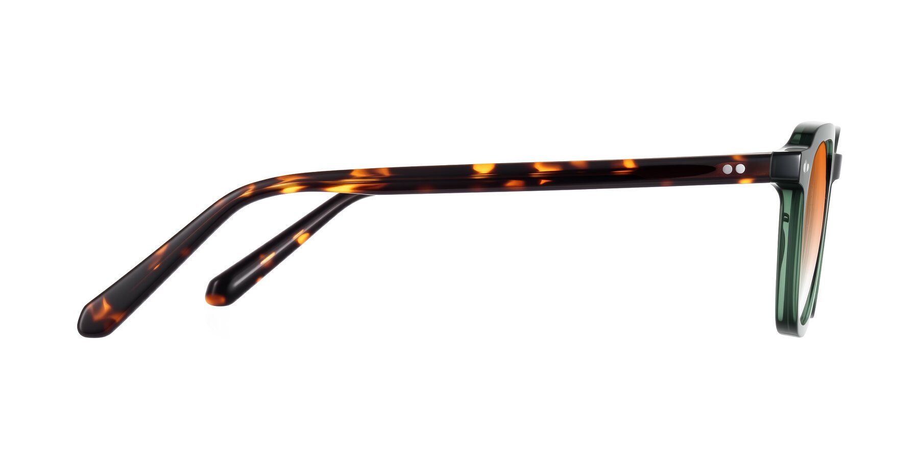 Side of 1484 in Green/Tortoise with Orange Gradient Lenses