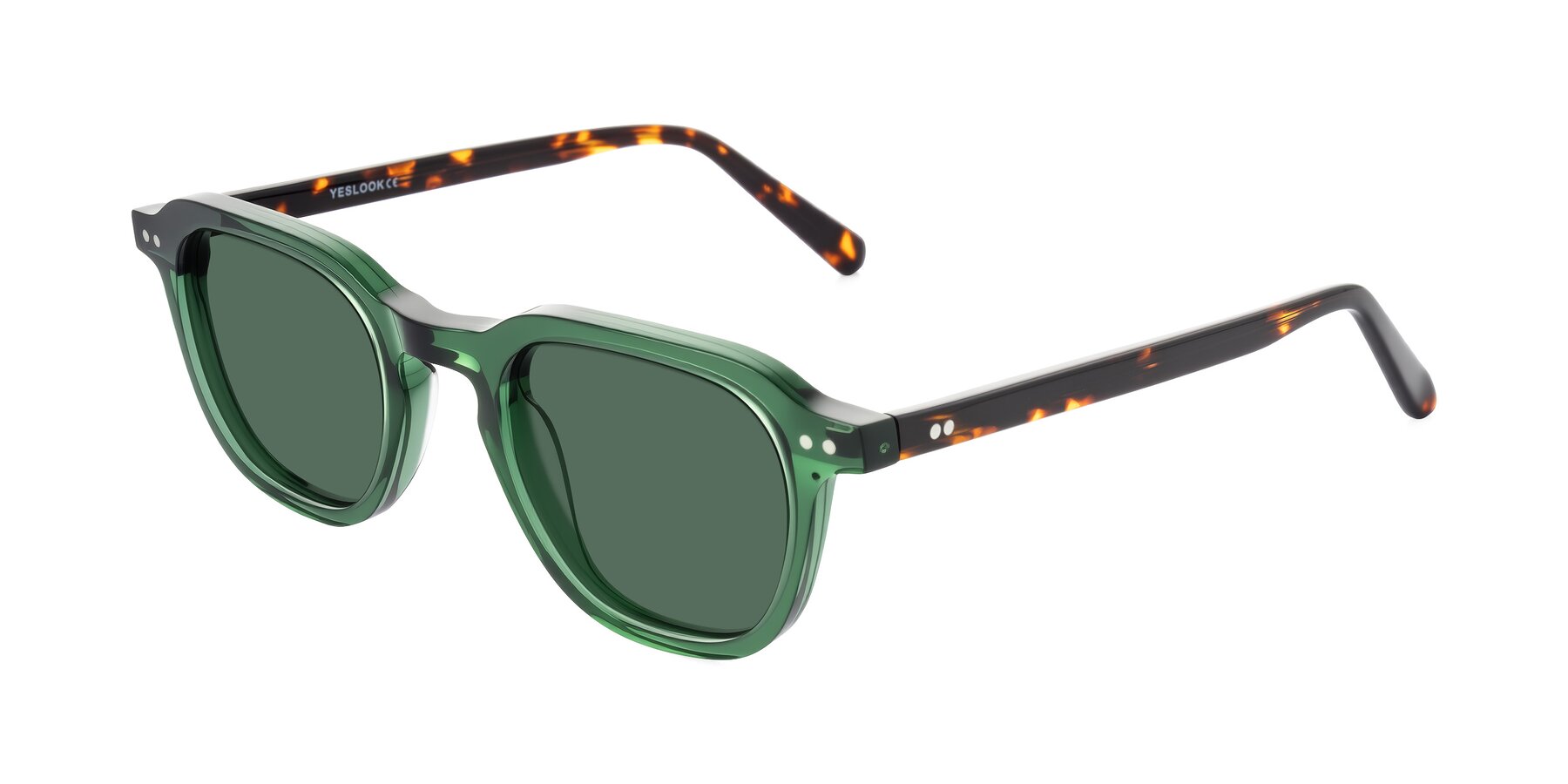 Angle of 1484 in Green/Tortoise with Green Polarized Lenses