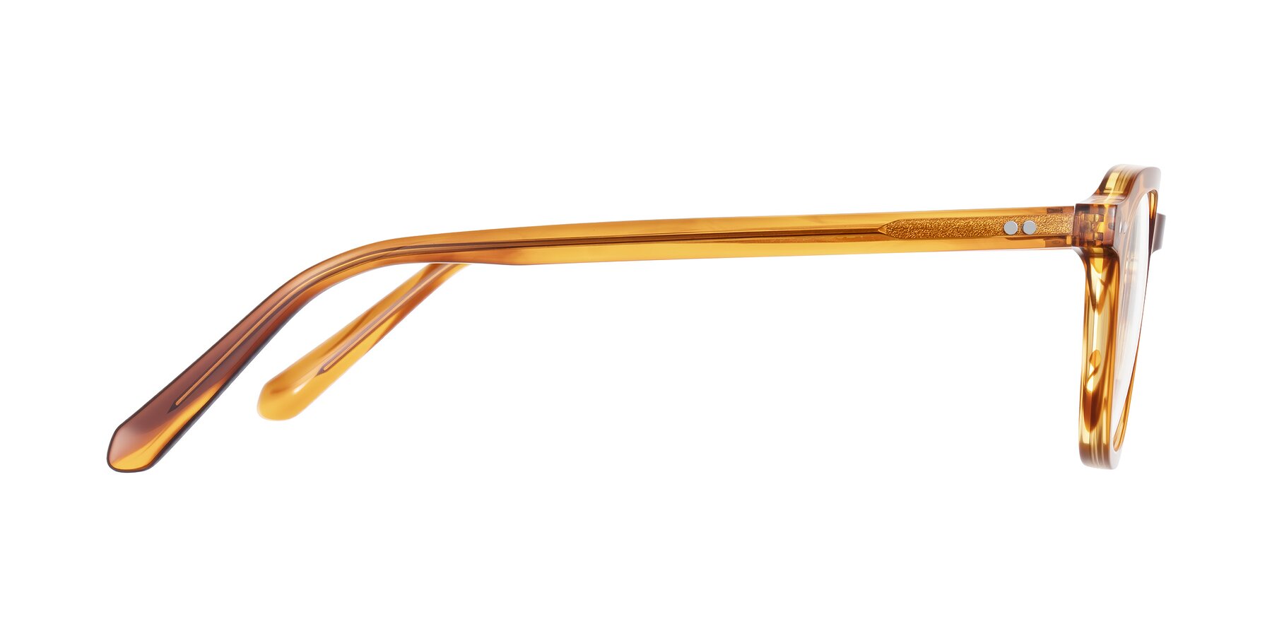Side of 1484 in Brown Striped with Clear Blue Light Blocking Lenses