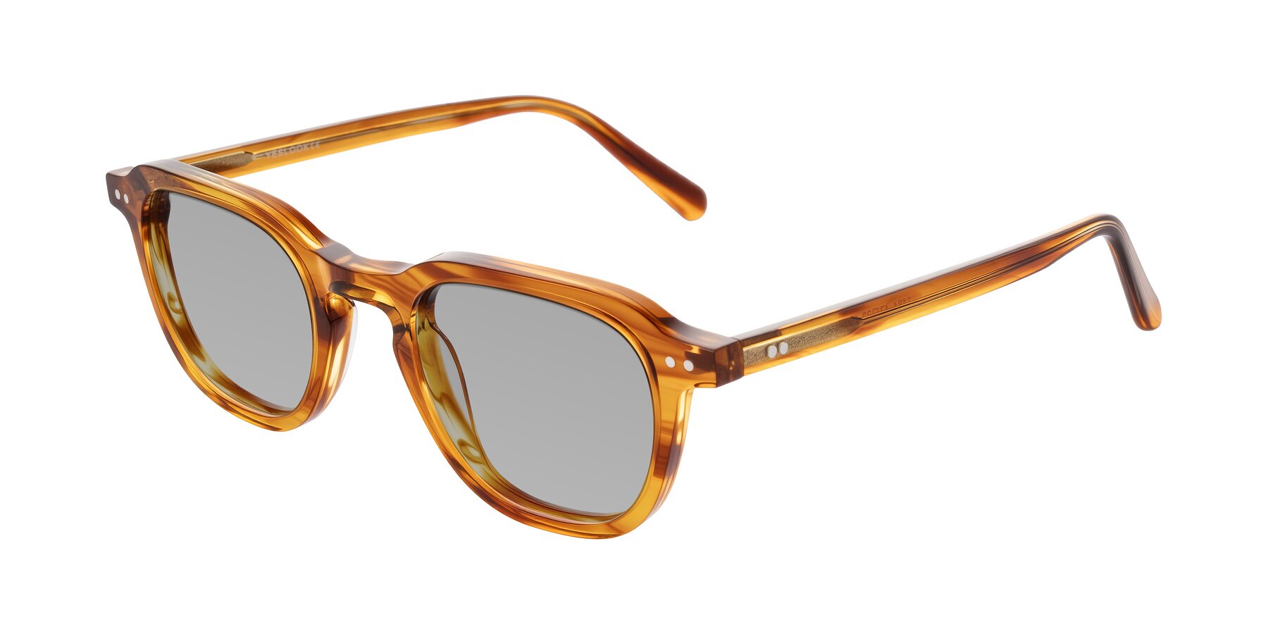 Angle of 1484 in Brown Striped with Light Gray Tinted Lenses