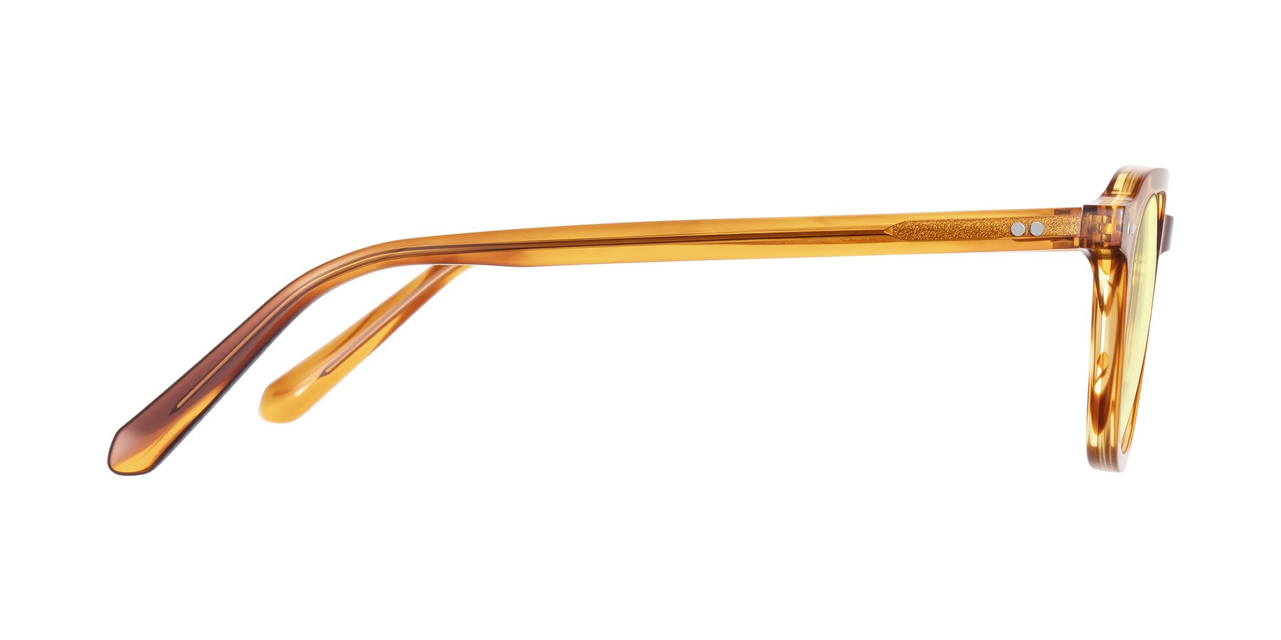 Side of 1484 in Brown Striped with Light Yellow Tinted Lenses