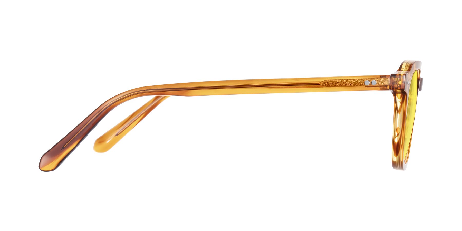 Side of 1484 in Brown Striped with Medium Yellow Tinted Lenses