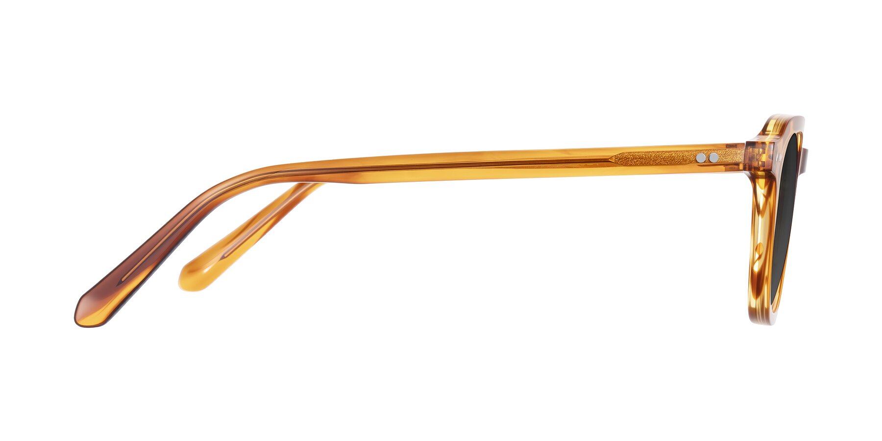 Side of 1484 in Brown Striped with Gray Tinted Lenses