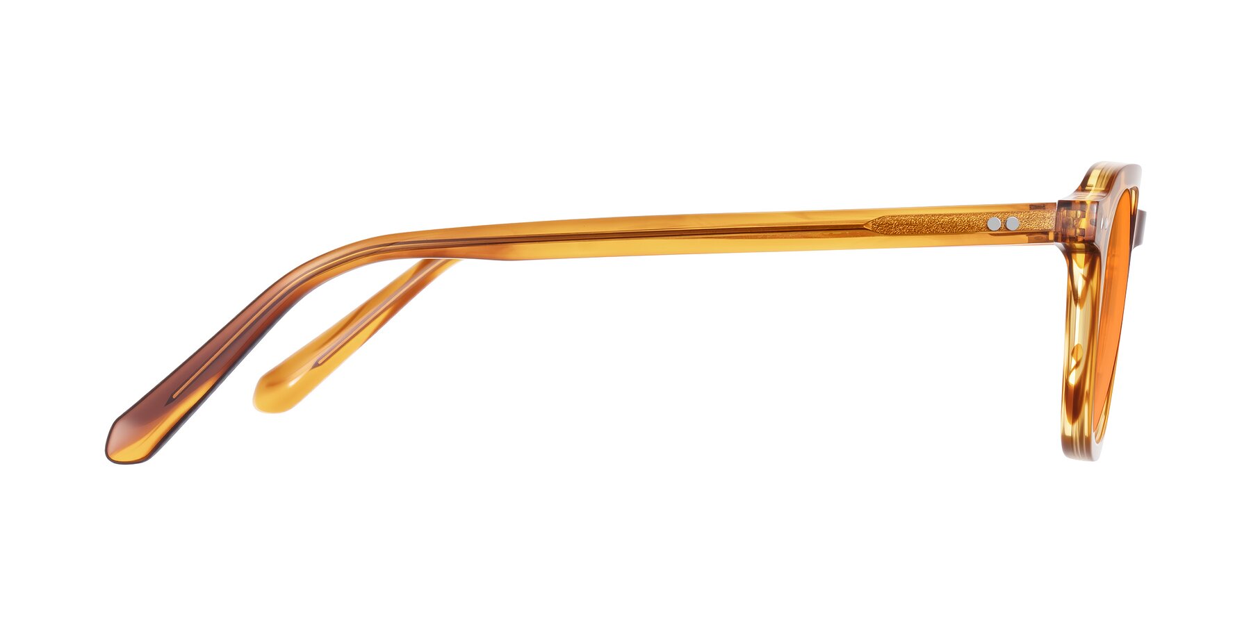 Side of 1484 in Brown Striped with Orange Tinted Lenses