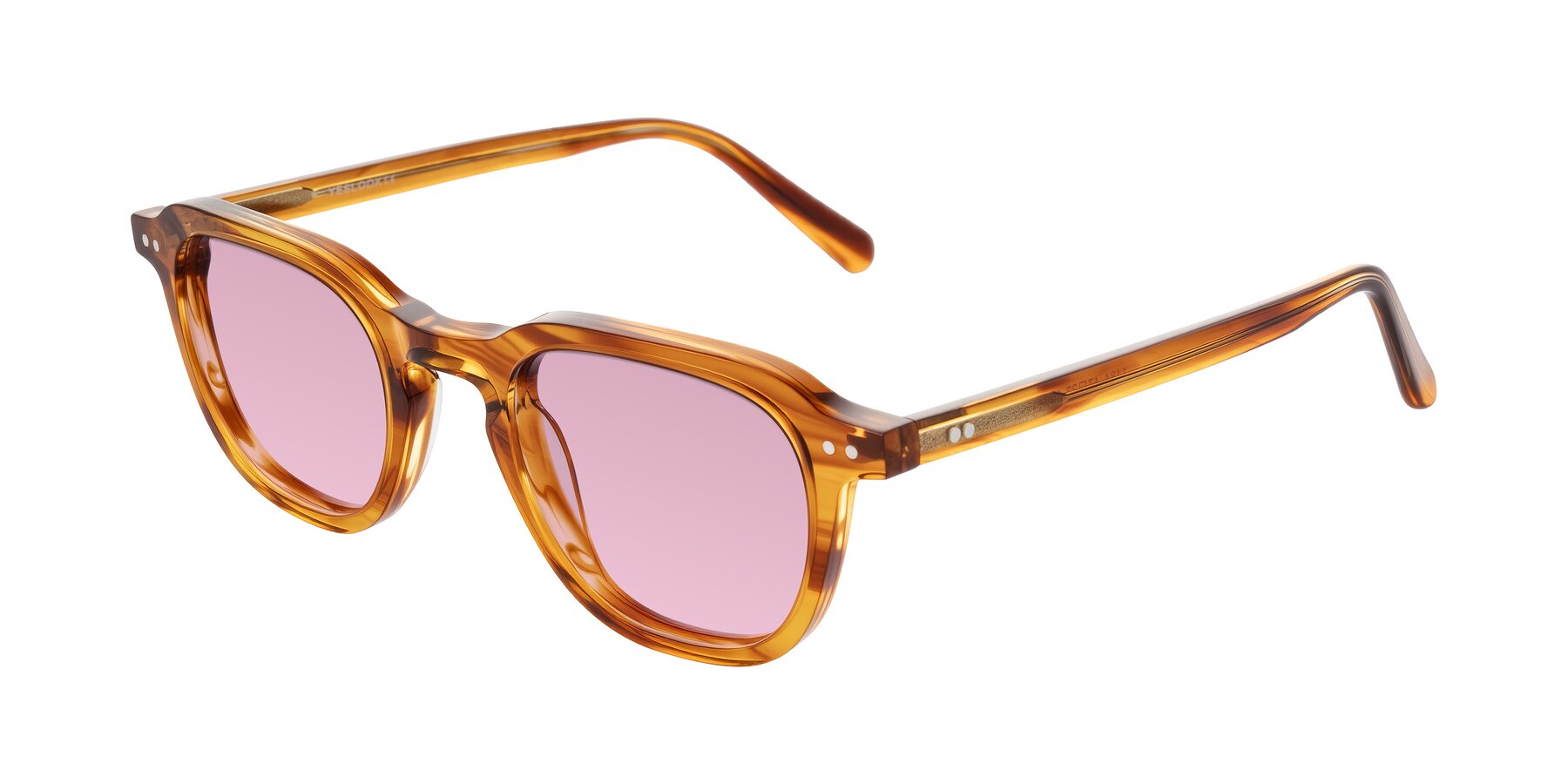 Angle of 1484 in Brown Striped with Light Wine Tinted Lenses