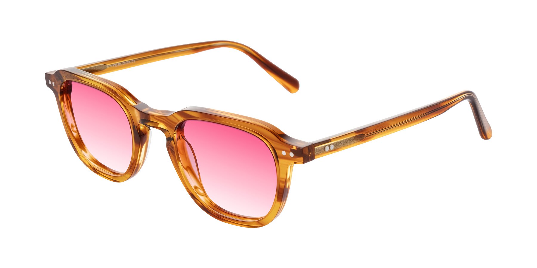 Angle of 1484 in Brown Striped with Pink Gradient Lenses