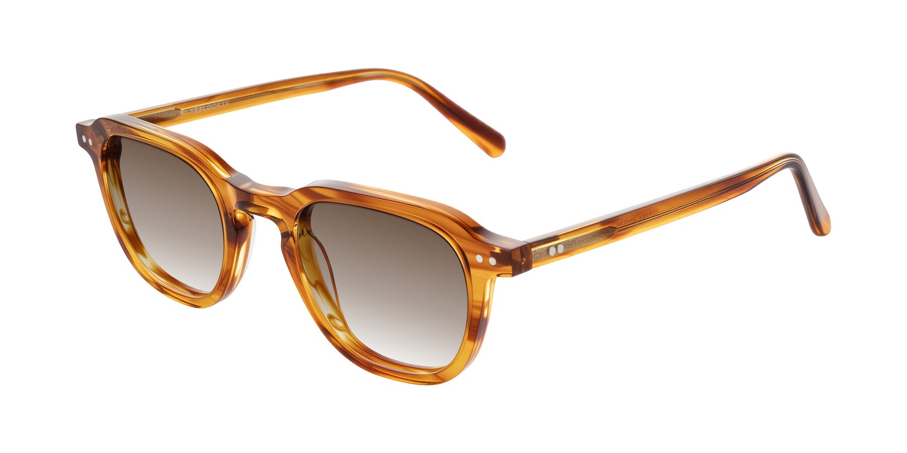 Angle of 1484 in Brown Striped with Brown Gradient Lenses