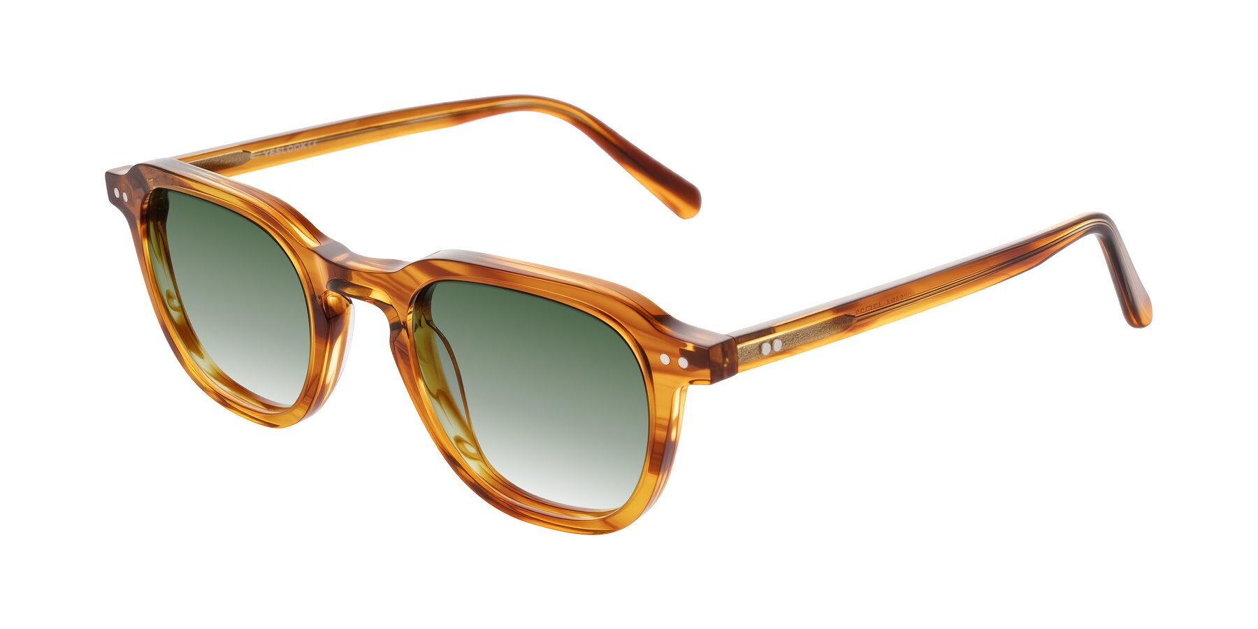Angle of 1484 in Brown Striped with Green Gradient Lenses