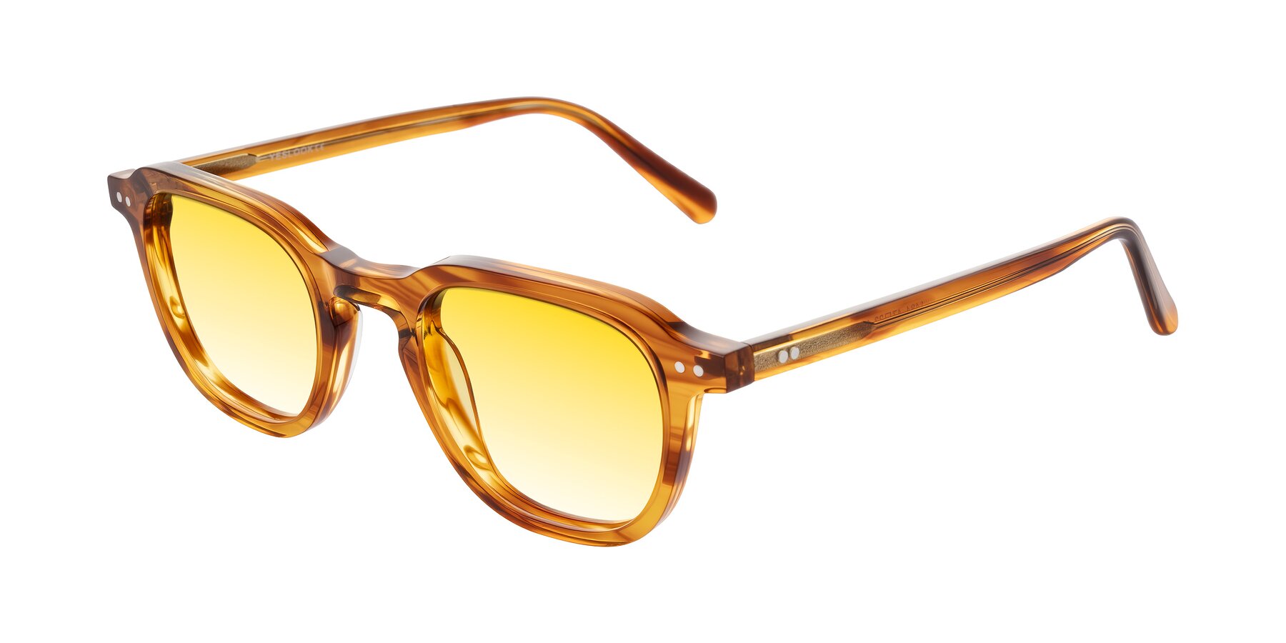 Angle of 1484 in Brown Striped with Yellow Gradient Lenses