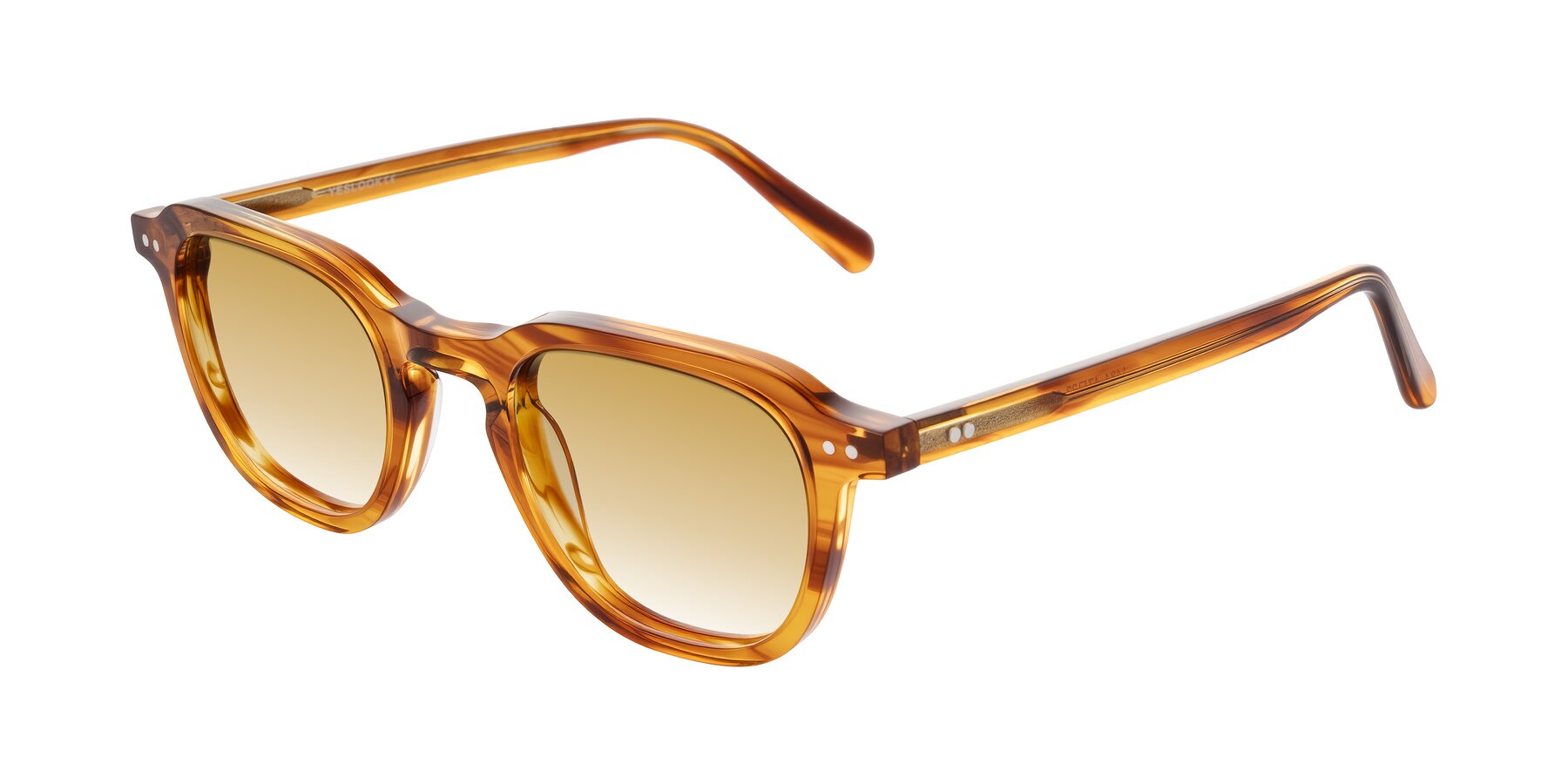 Angle of 1484 in Brown Striped with Champagne Gradient Lenses