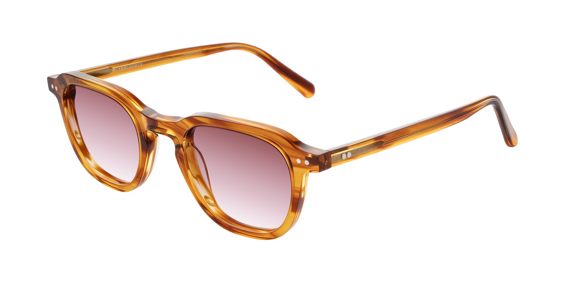 Angle of 1484 in Brown Striped with Garnet Gradient Lenses