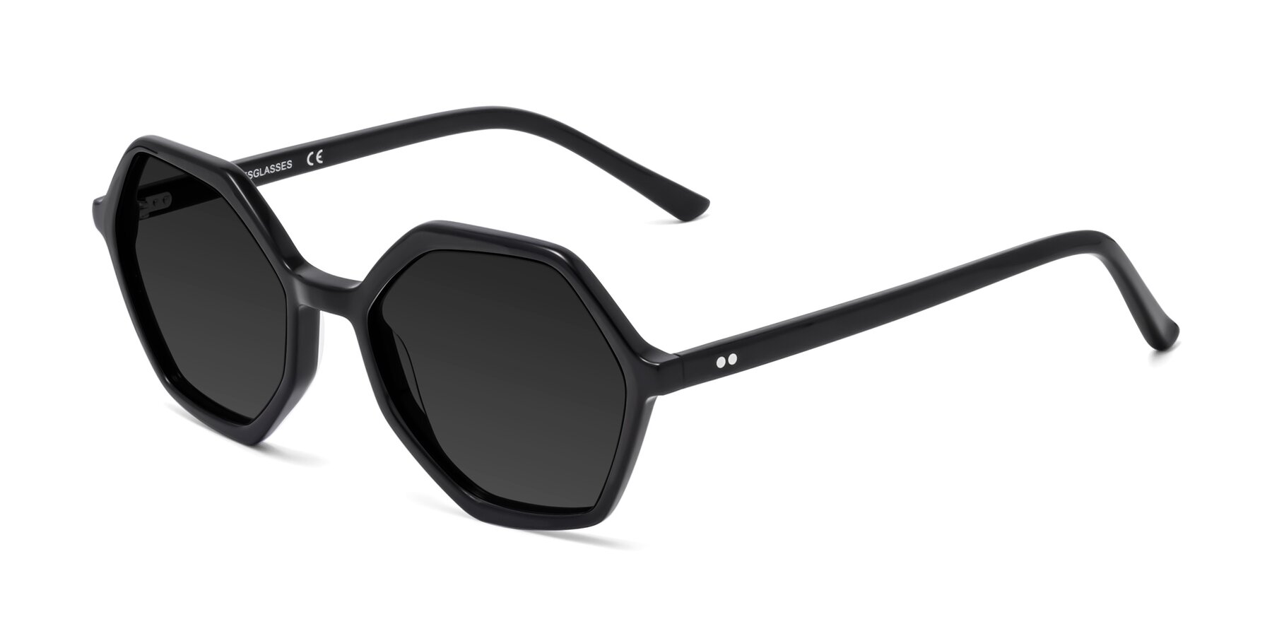 Angle of 1489 in Black with Gray Polarized TAC Lenses