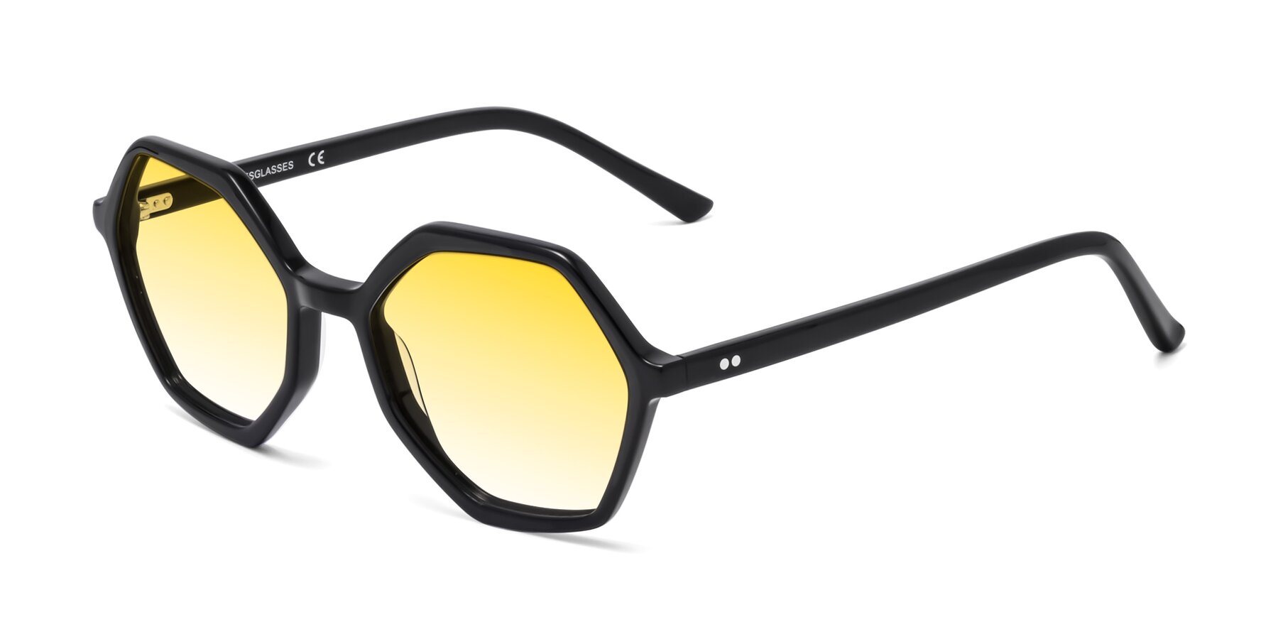 Angle of 1489 in Black with Yellow Gradient Lenses