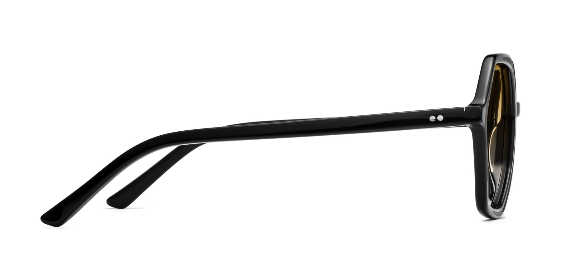 Side of 1489 in Black with Champagne Gradient Lenses