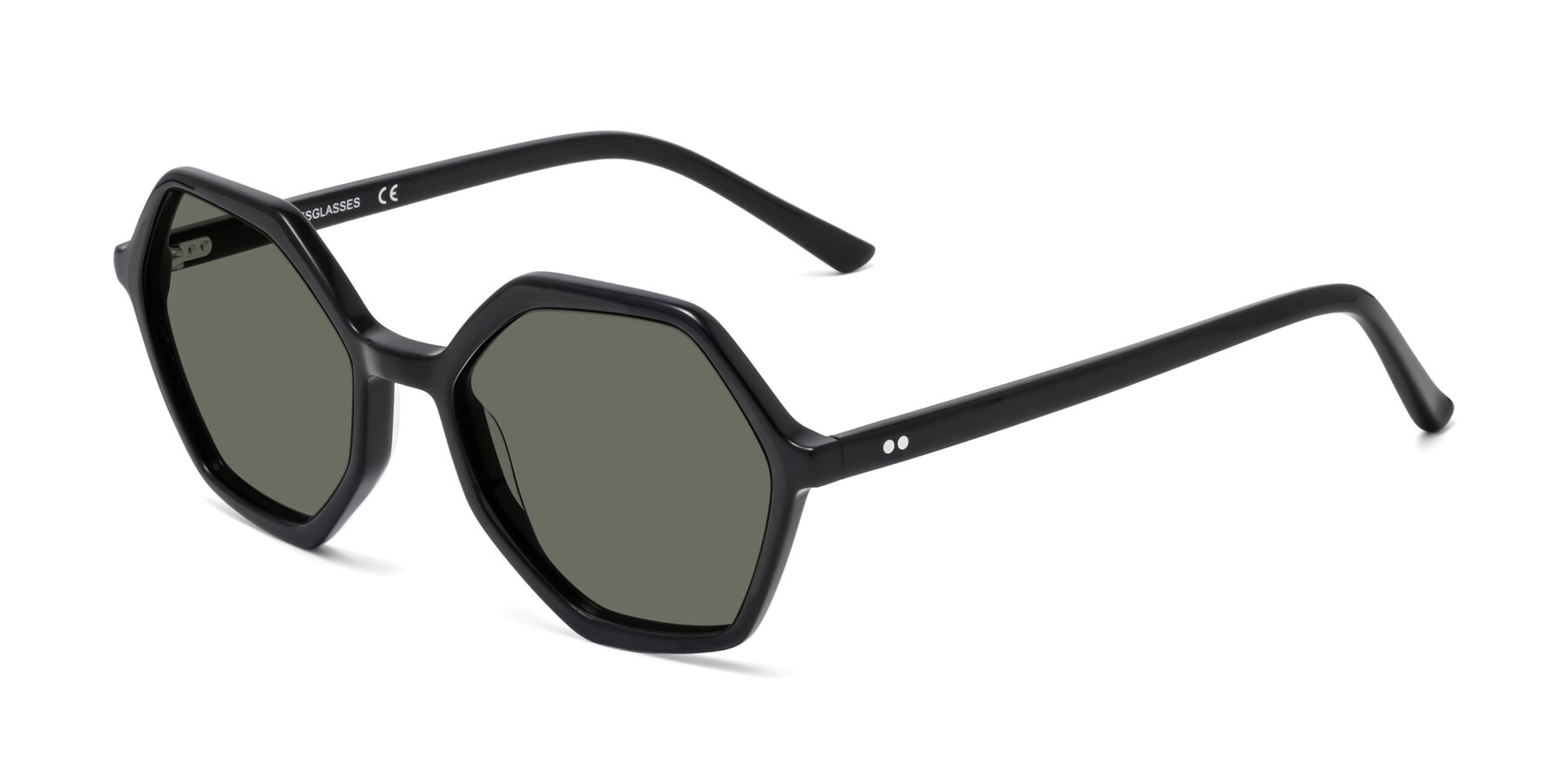 Angle of 1489 in Black with Gray Polarized Lenses
