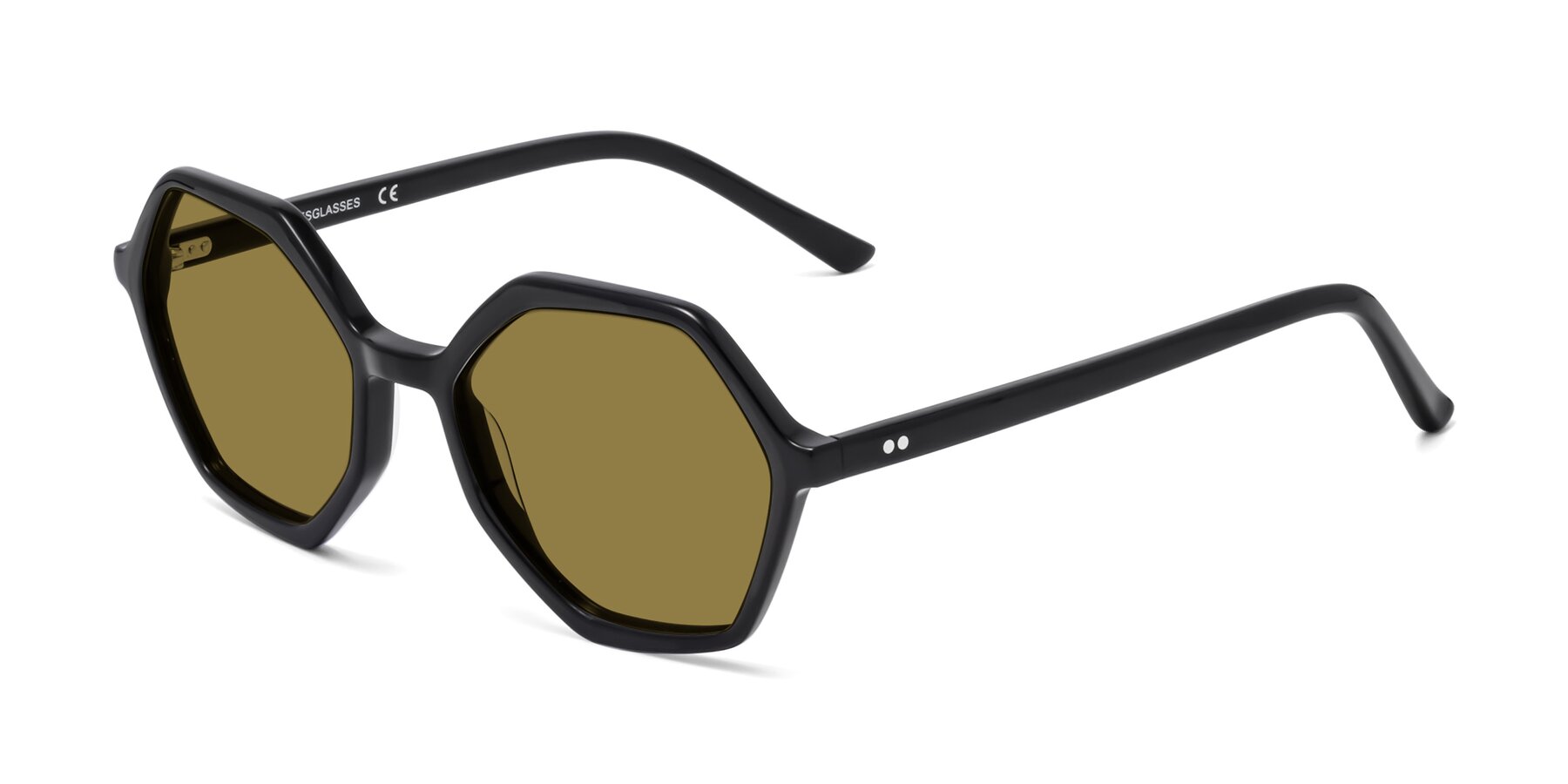 Angle of 1489 in Black with Brown Polarized Lenses
