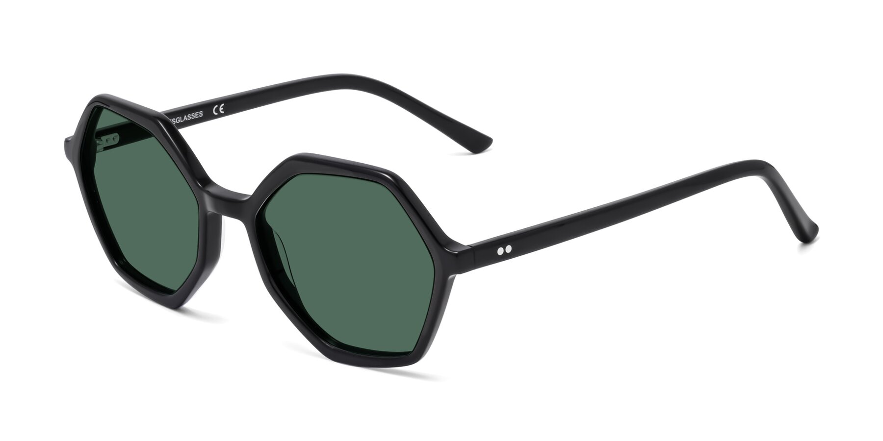Angle of 1489 in Black with Green Polarized Lenses