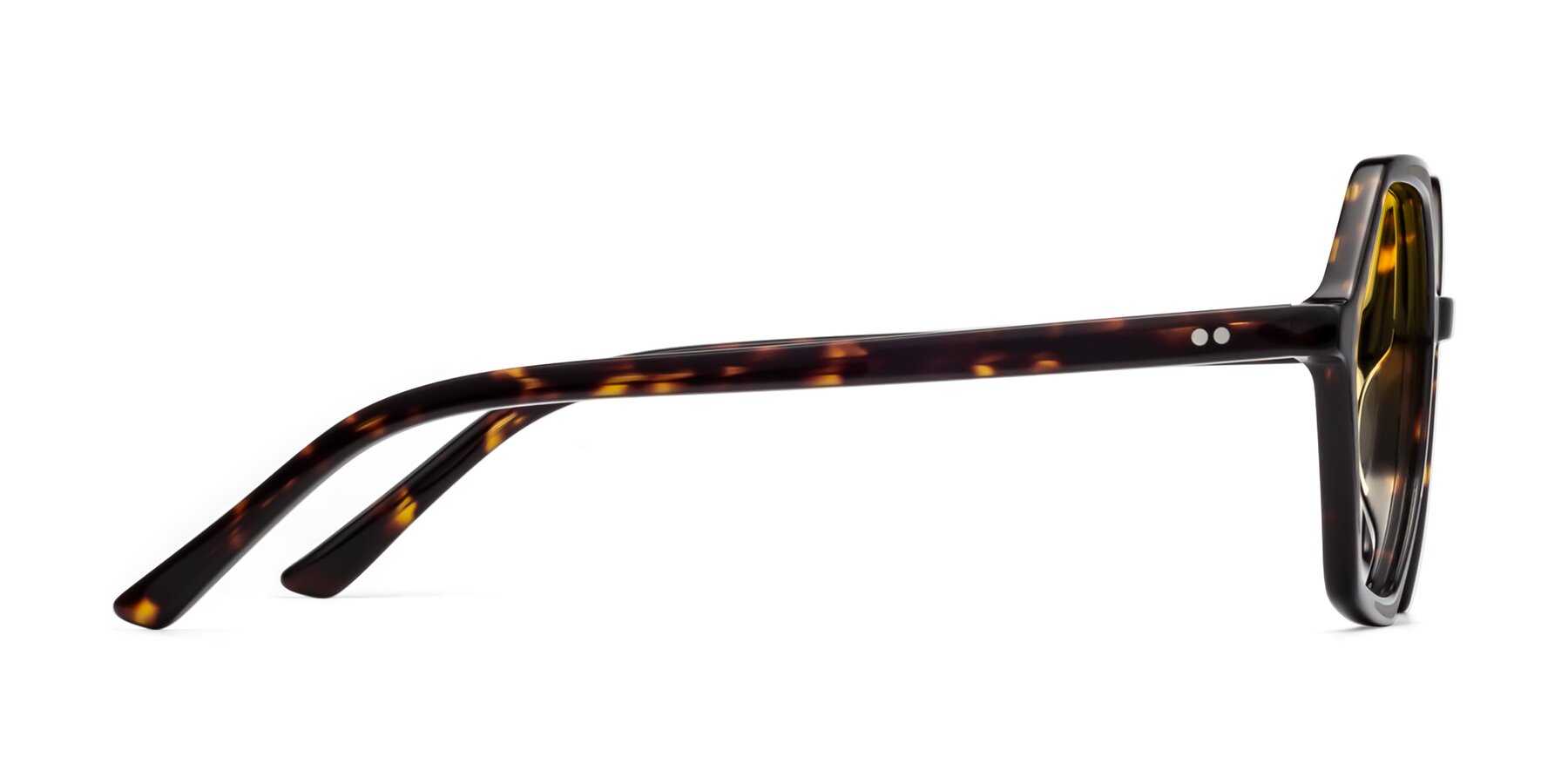 Side of 1489 in Tortoise with Yellow Gradient Lenses