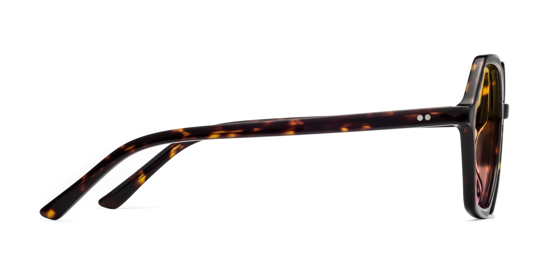 Side of 1489 in Tortoise with Yellow / Pink Gradient Lenses