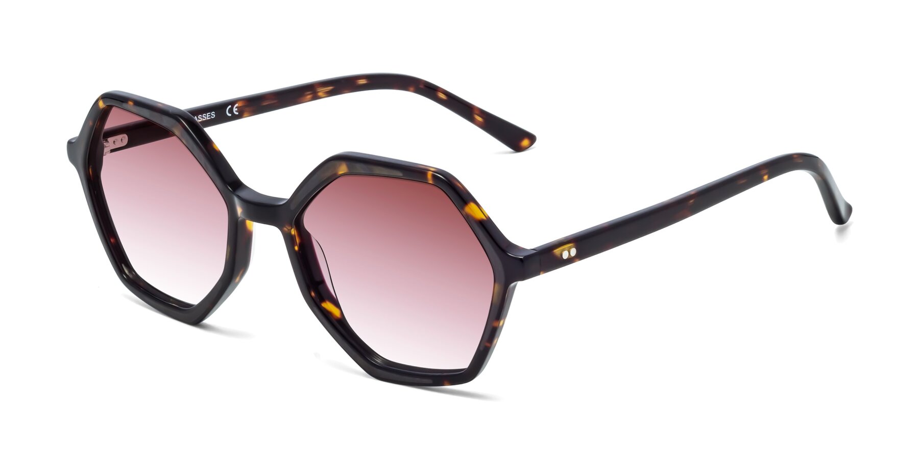 Angle of 1489 in Tortoise with Garnet Gradient Lenses