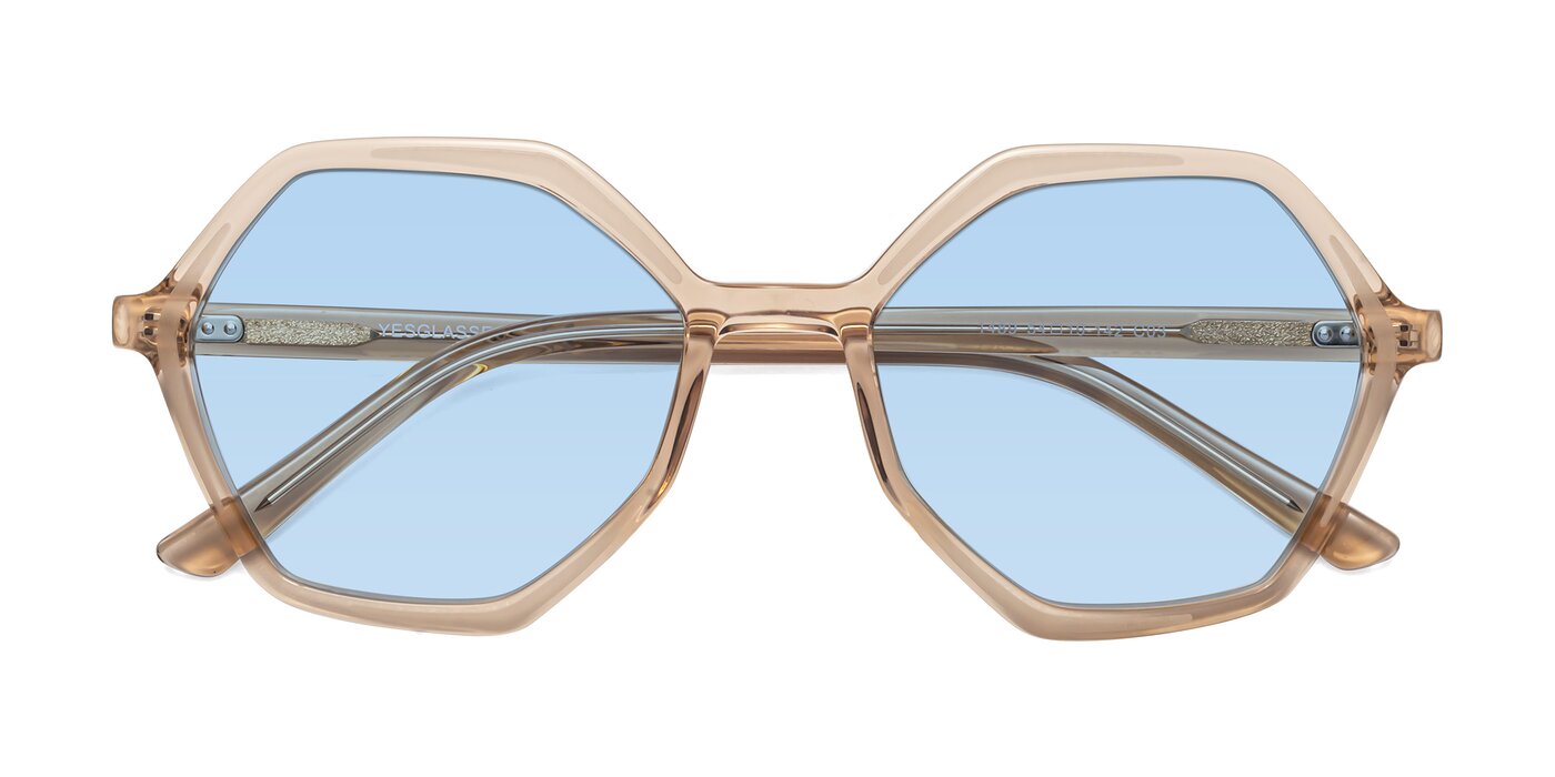 1489 - Light Brown Tinted Sunglasses
