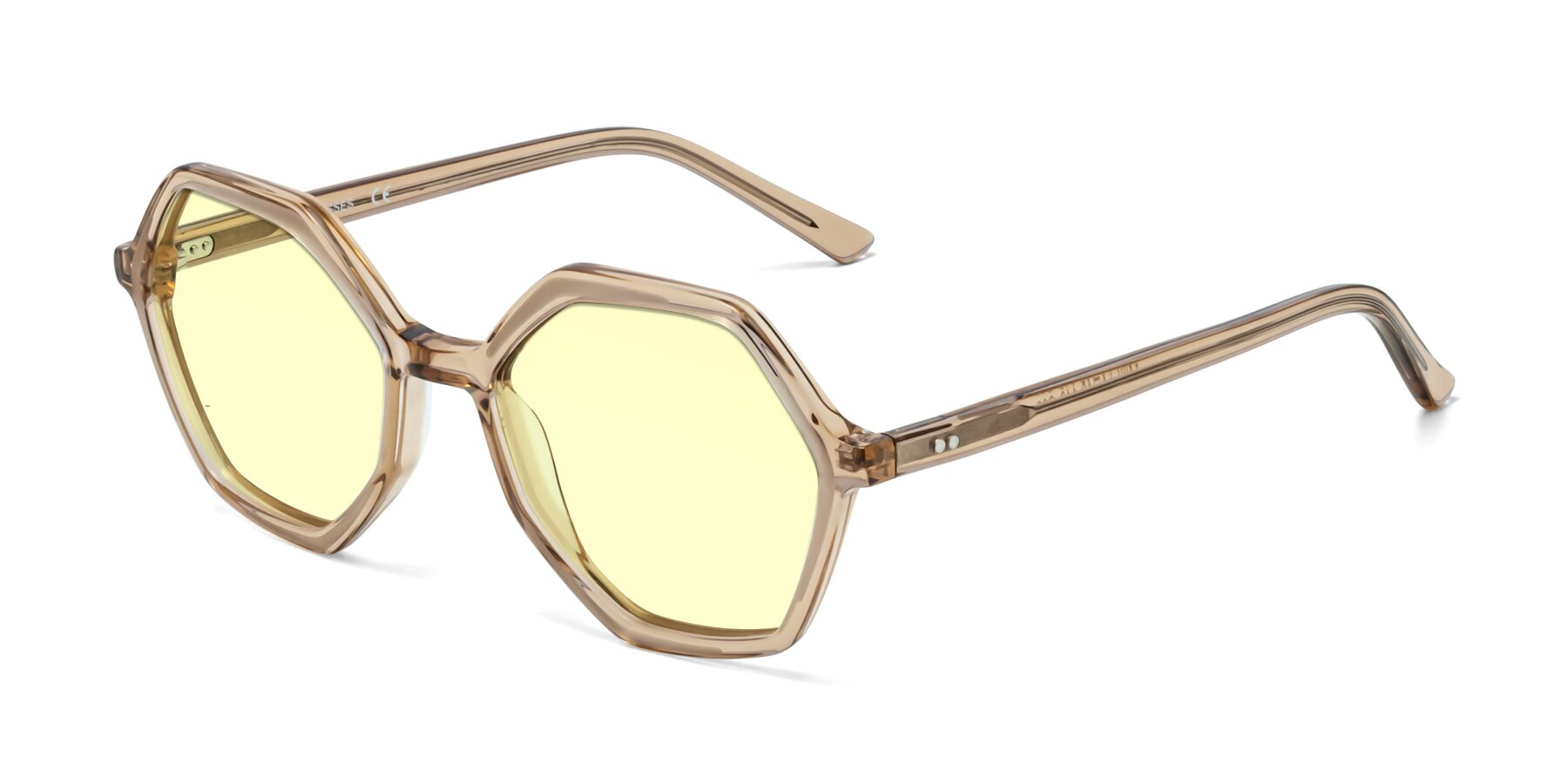 Angle of 1489 in Light Brown with Light Yellow Tinted Lenses