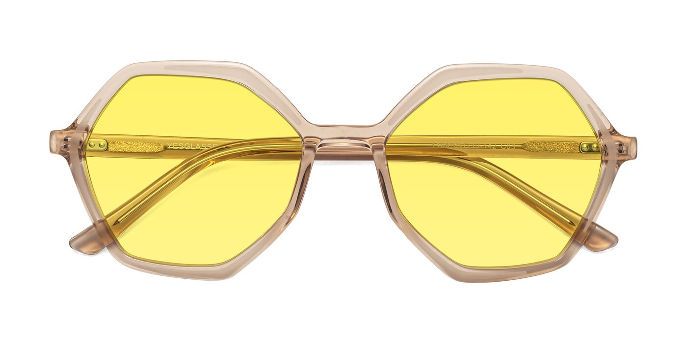 1489 - Light Brown Tinted Sunglasses