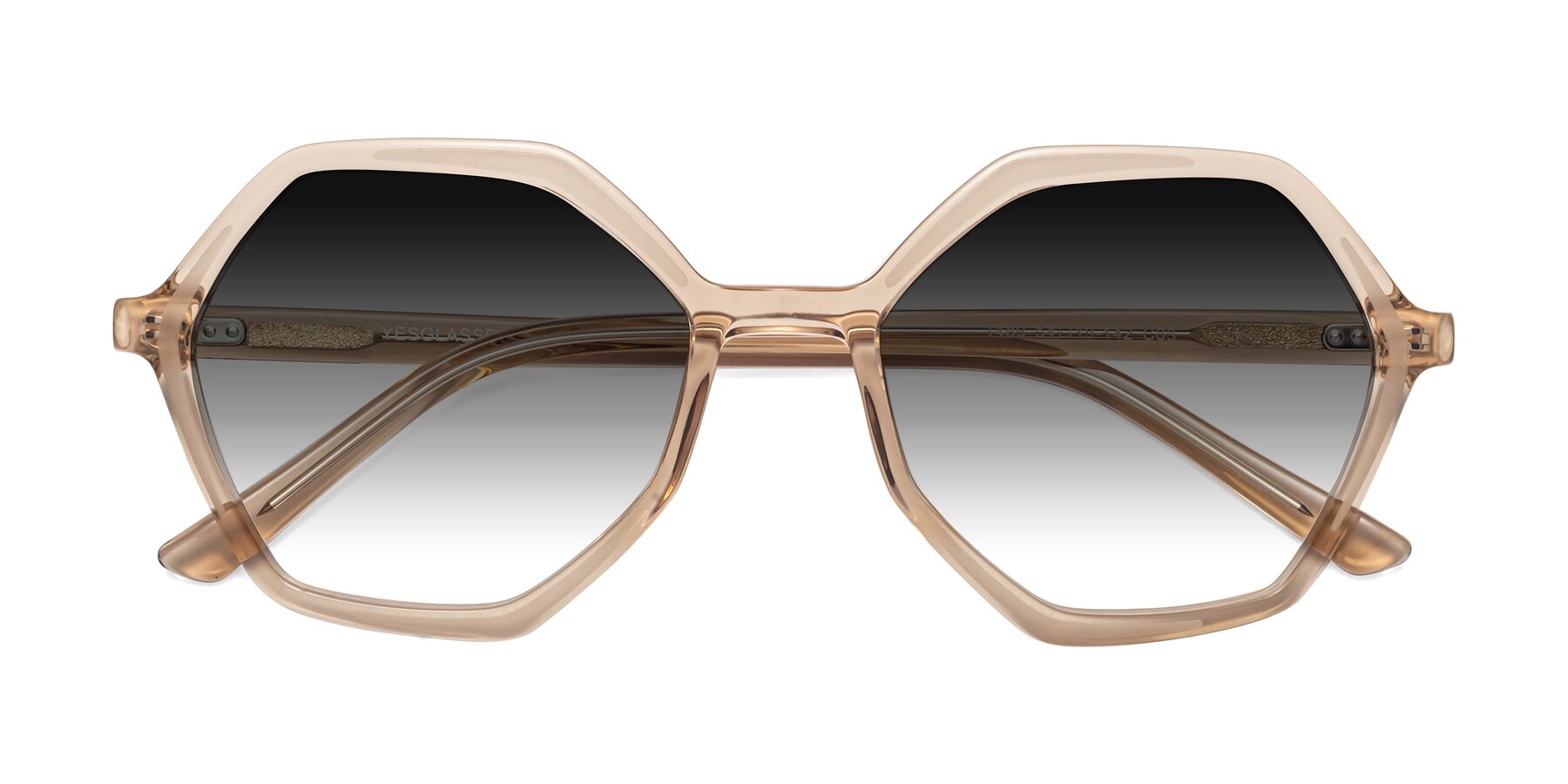 Folded Front of 1489 in Light Brown with Gray Gradient Lenses