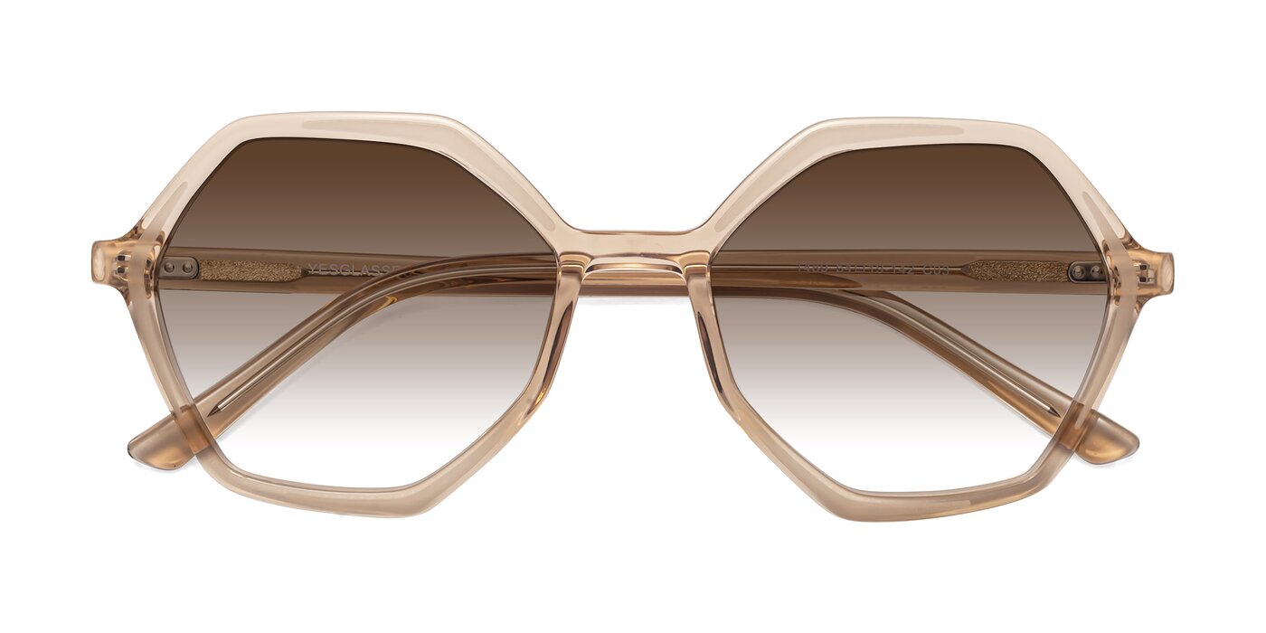 1489 - Light Brown Gradient Sunglasses