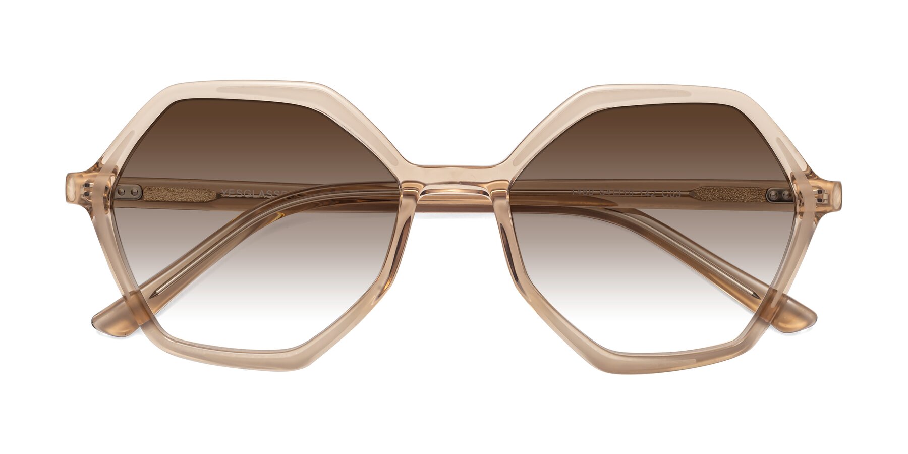 Folded Front of 1489 in Light Brown with Brown Gradient Lenses