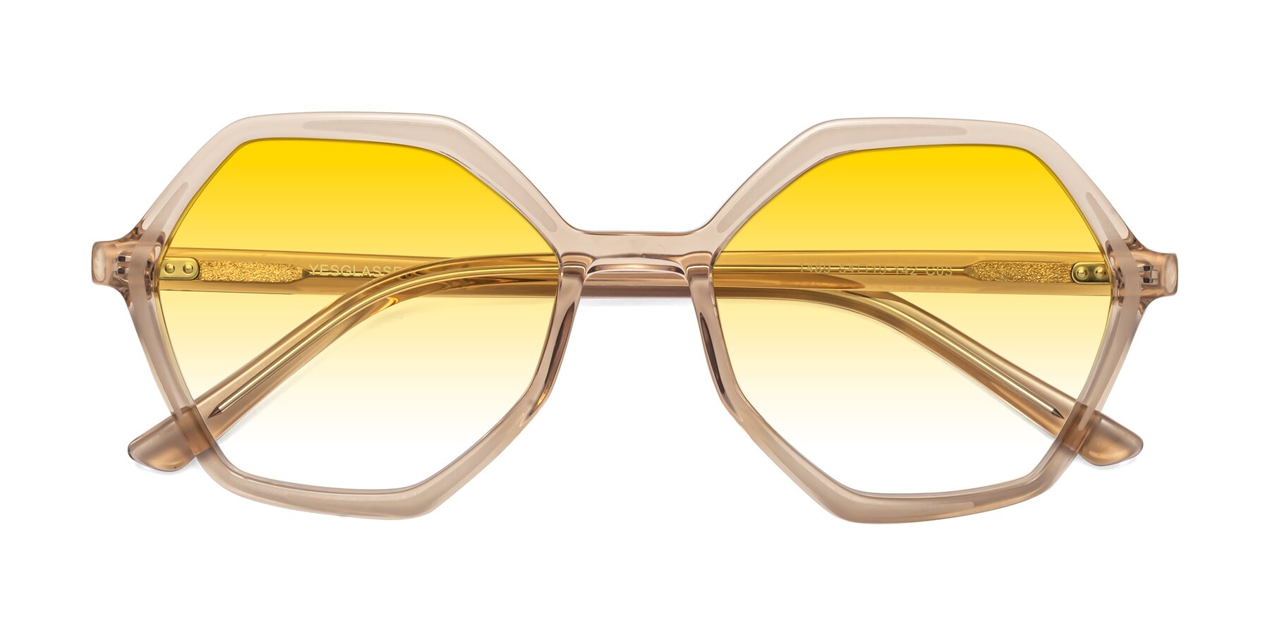 Folded Front of 1489 in Light Brown with Yellow Gradient Lenses