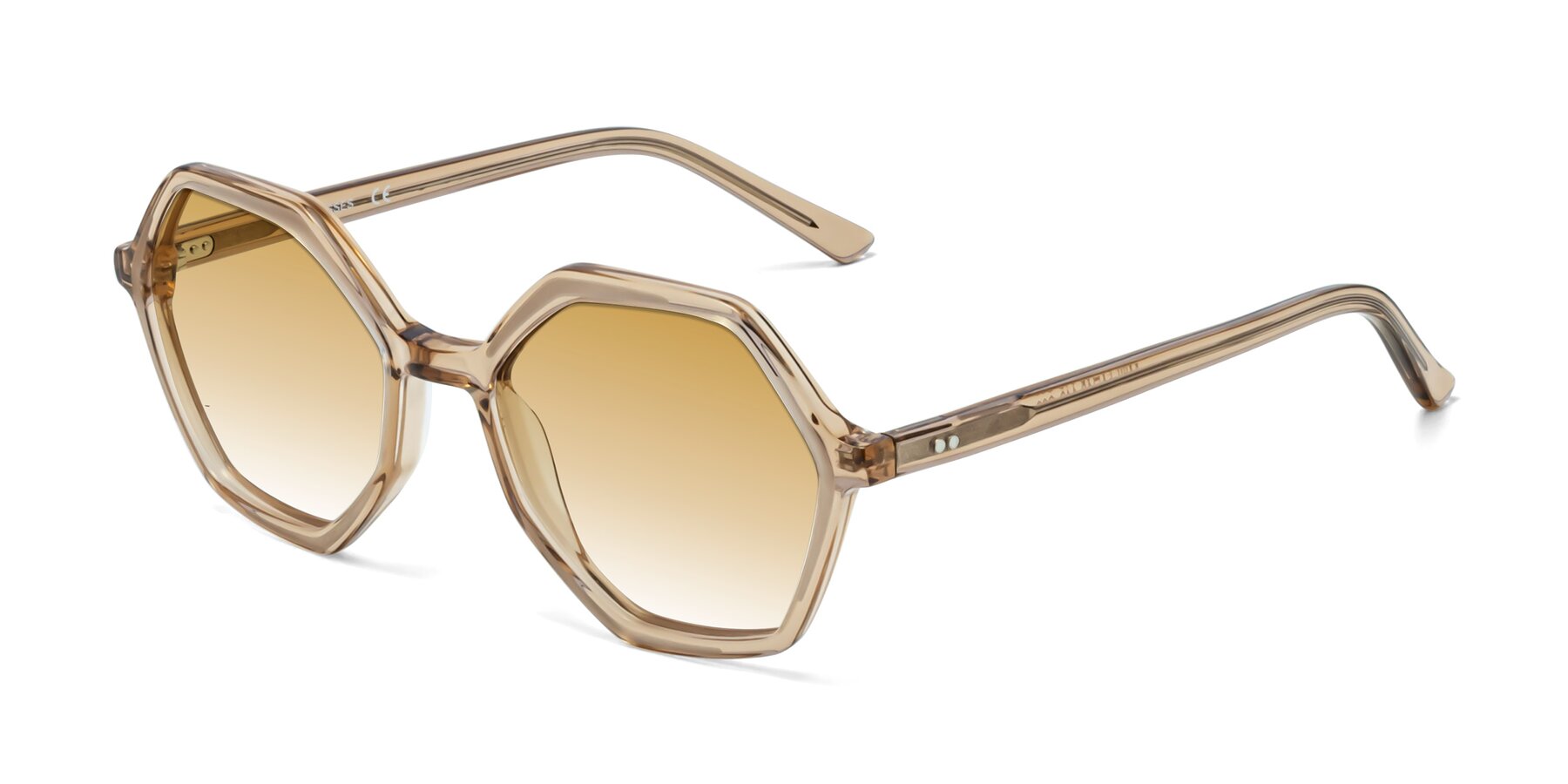 Angle of 1489 in Light Brown with Champagne Gradient Lenses