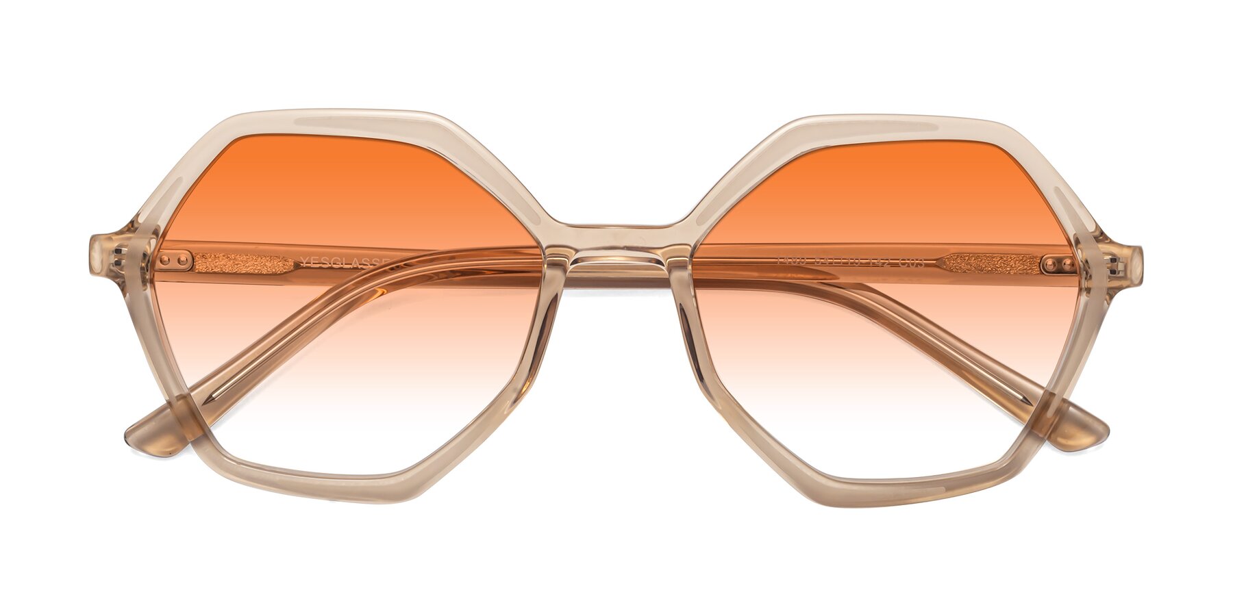 Folded Front of 1489 in Light Brown with Orange Gradient Lenses