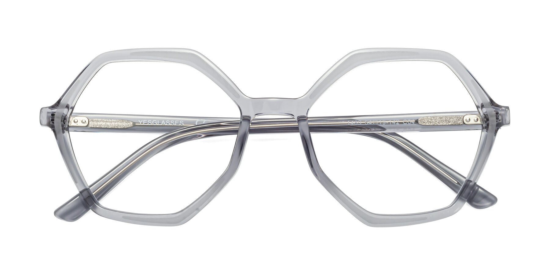 Folded Front of 1489 in Blue-Gray with Clear Blue Light Blocking Lenses