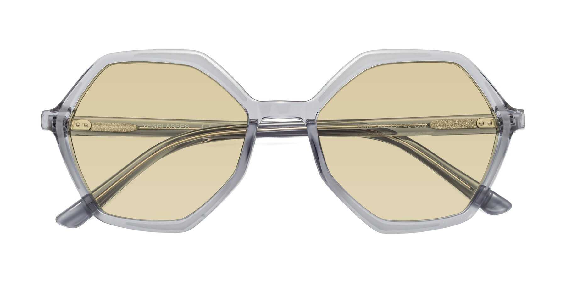 Folded Front of 1489 in Blue-Gray with Light Champagne Tinted Lenses