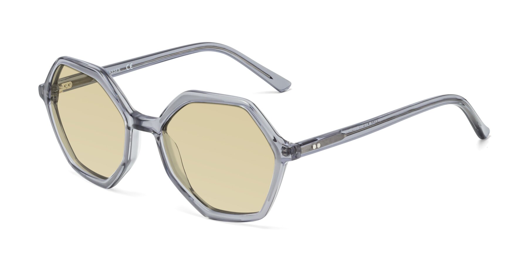 Angle of 1489 in Blue-Gray with Light Champagne Tinted Lenses