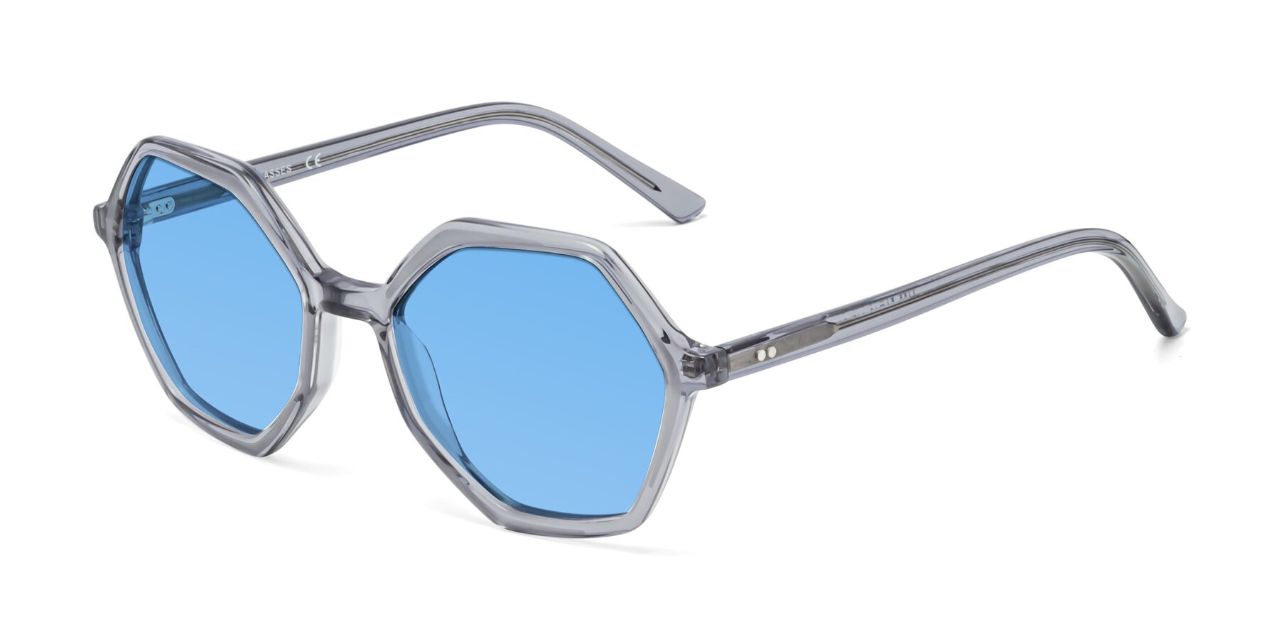 Angle of 1489 in Blue-Gray with Medium Blue Tinted Lenses