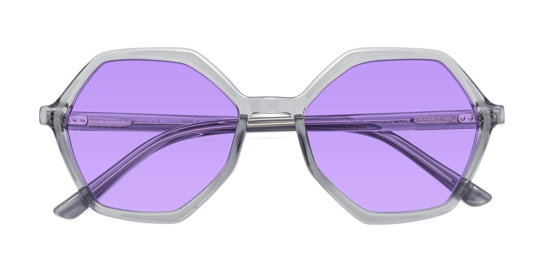 Folded Front of 1489 in Blue-Gray with Medium Purple Tinted Lenses
