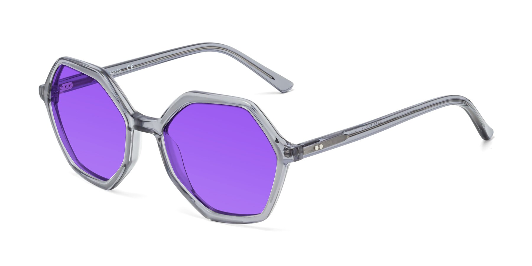 Angle of 1489 in Blue-Gray with Purple Tinted Lenses