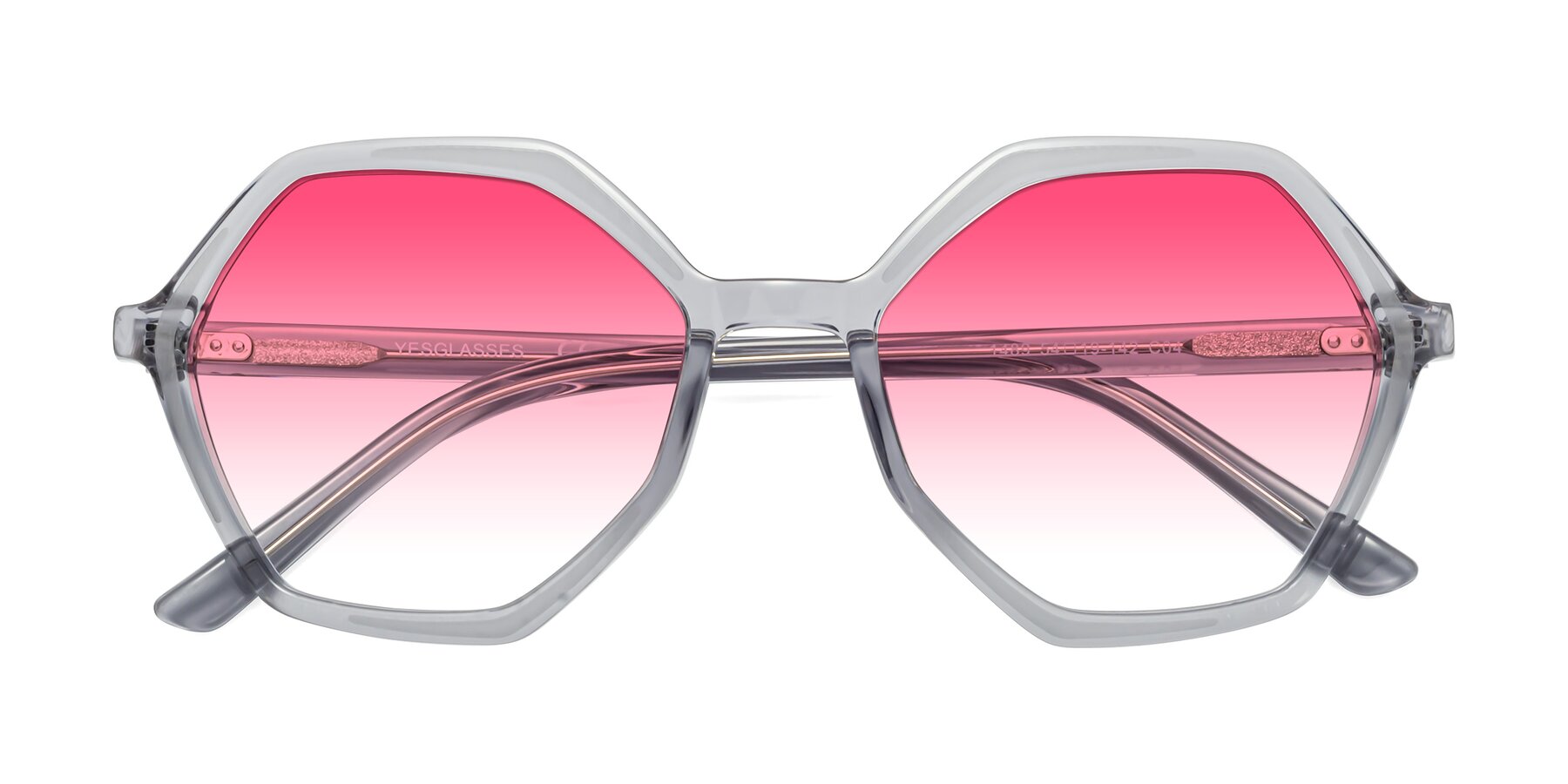 Folded Front of 1489 in Blue-Gray with Pink Gradient Lenses