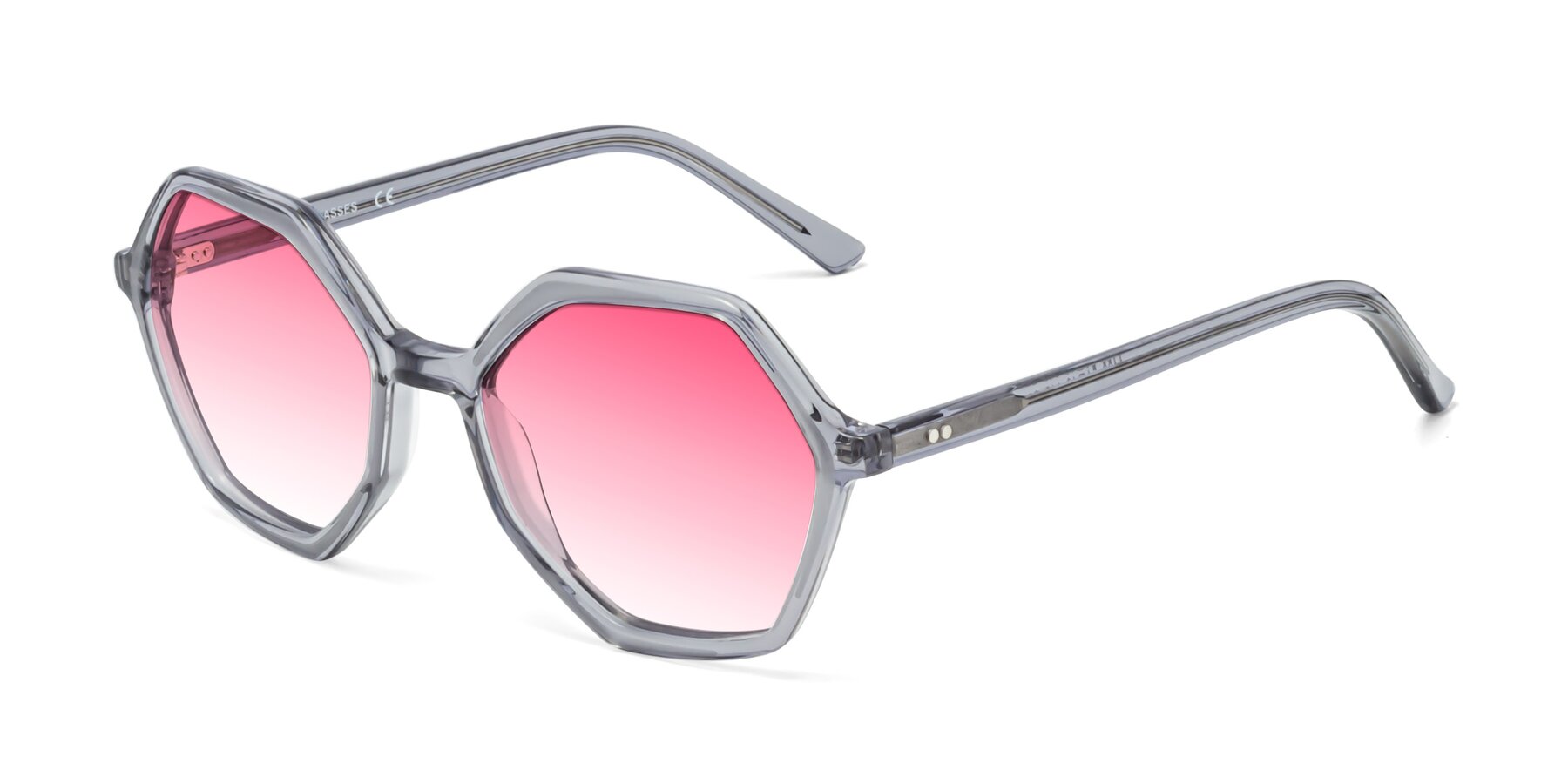 Angle of 1489 in Blue-Gray with Pink Gradient Lenses