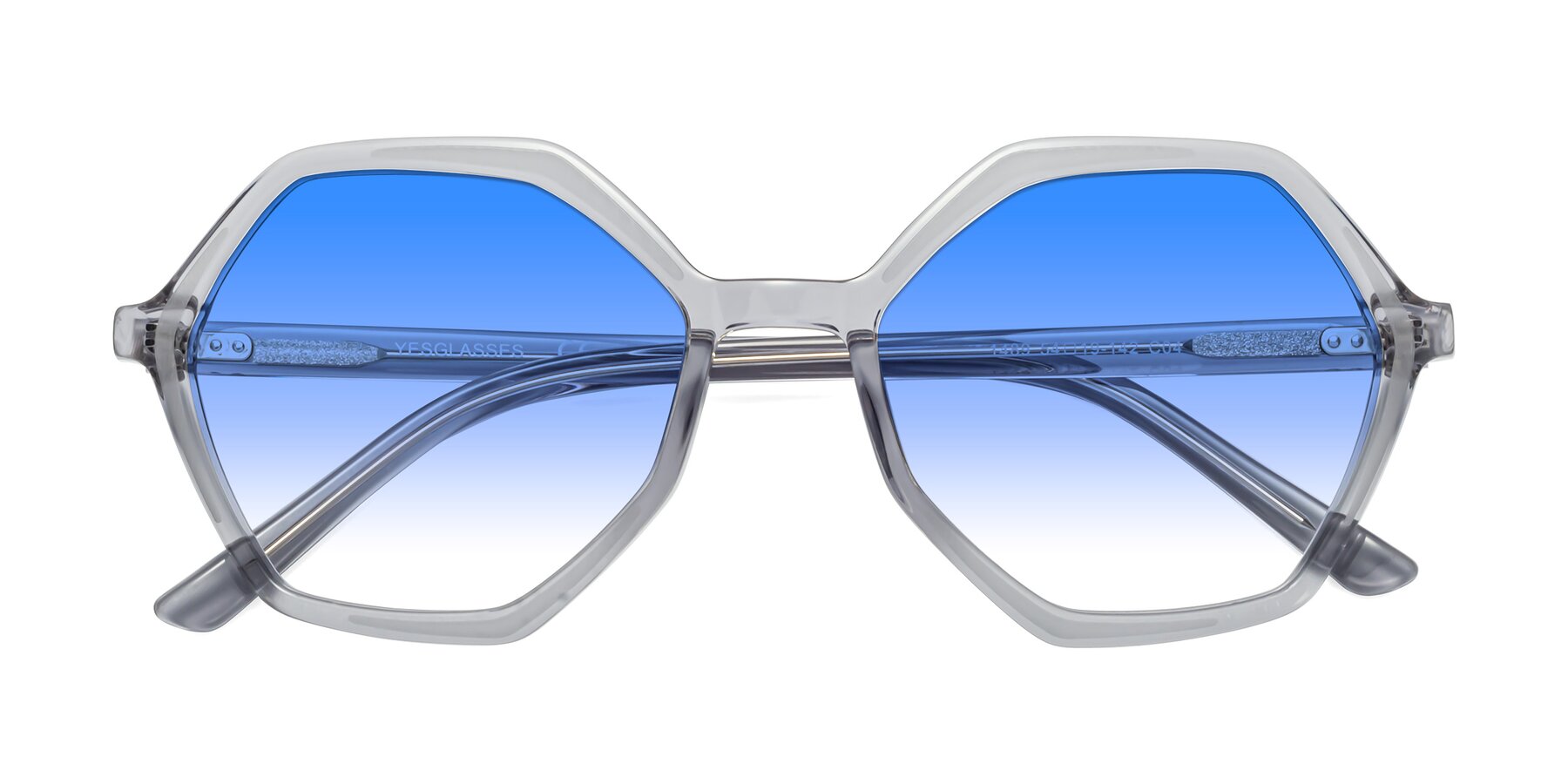 Folded Front of 1489 in Blue-Gray with Blue Gradient Lenses