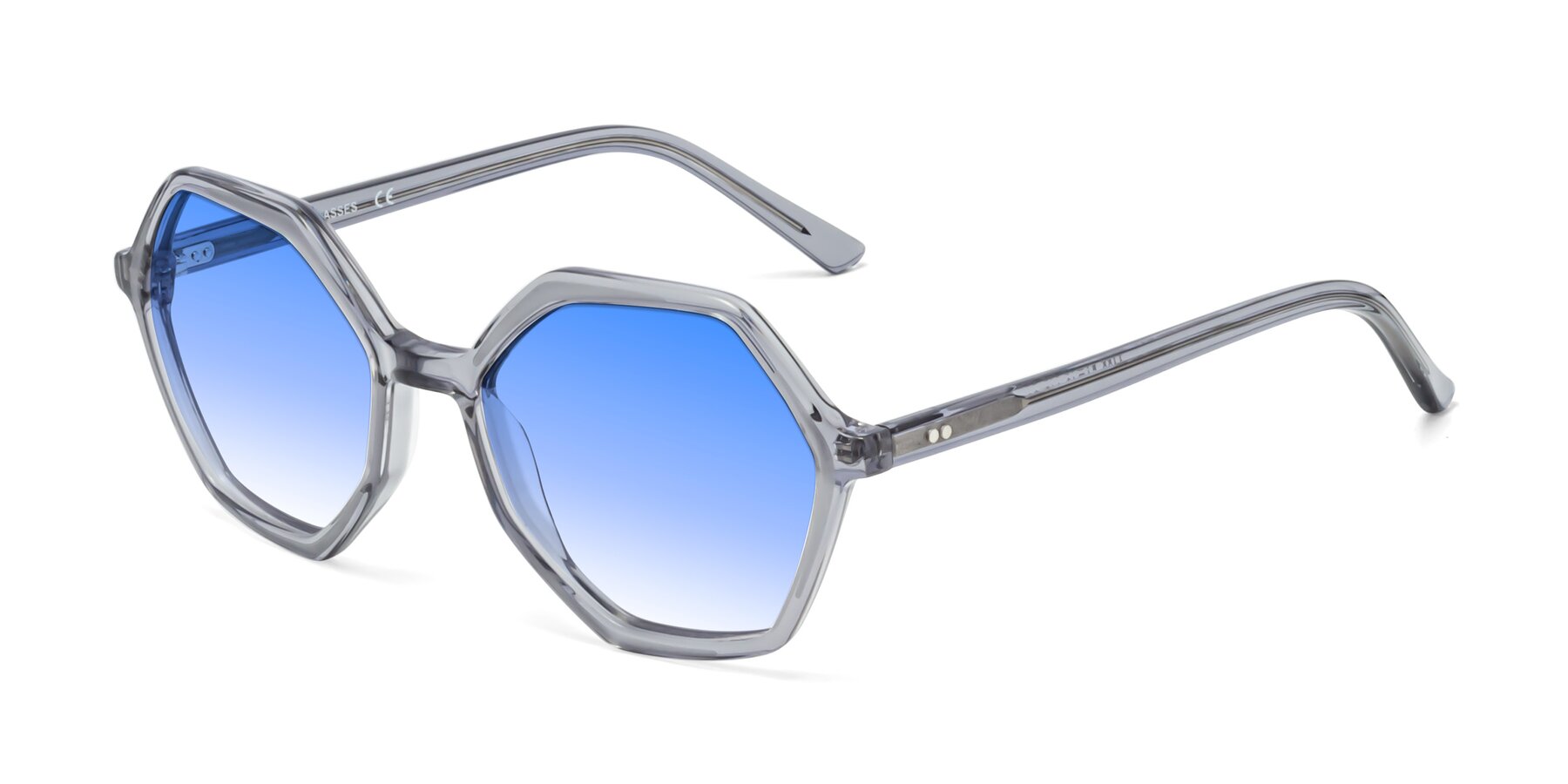 Angle of 1489 in Blue-Gray with Blue Gradient Lenses