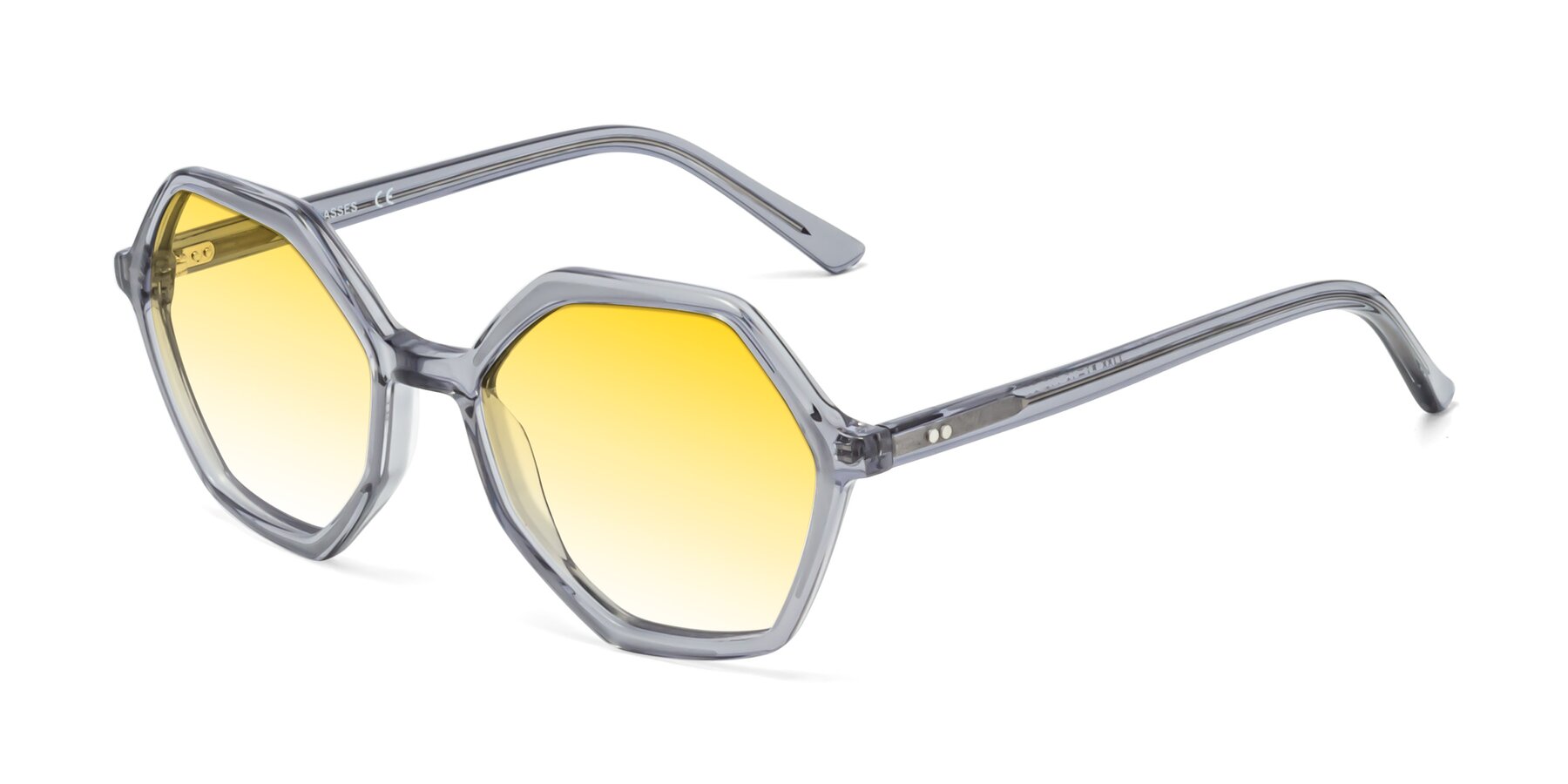 Angle of 1489 in Blue-Gray with Yellow Gradient Lenses