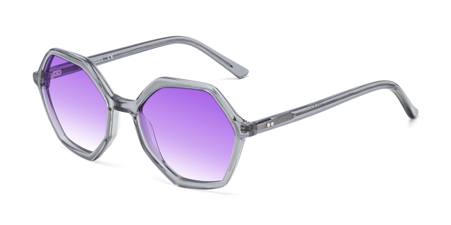 Angle of 1489 in Blue-Gray with Purple Gradient Lenses