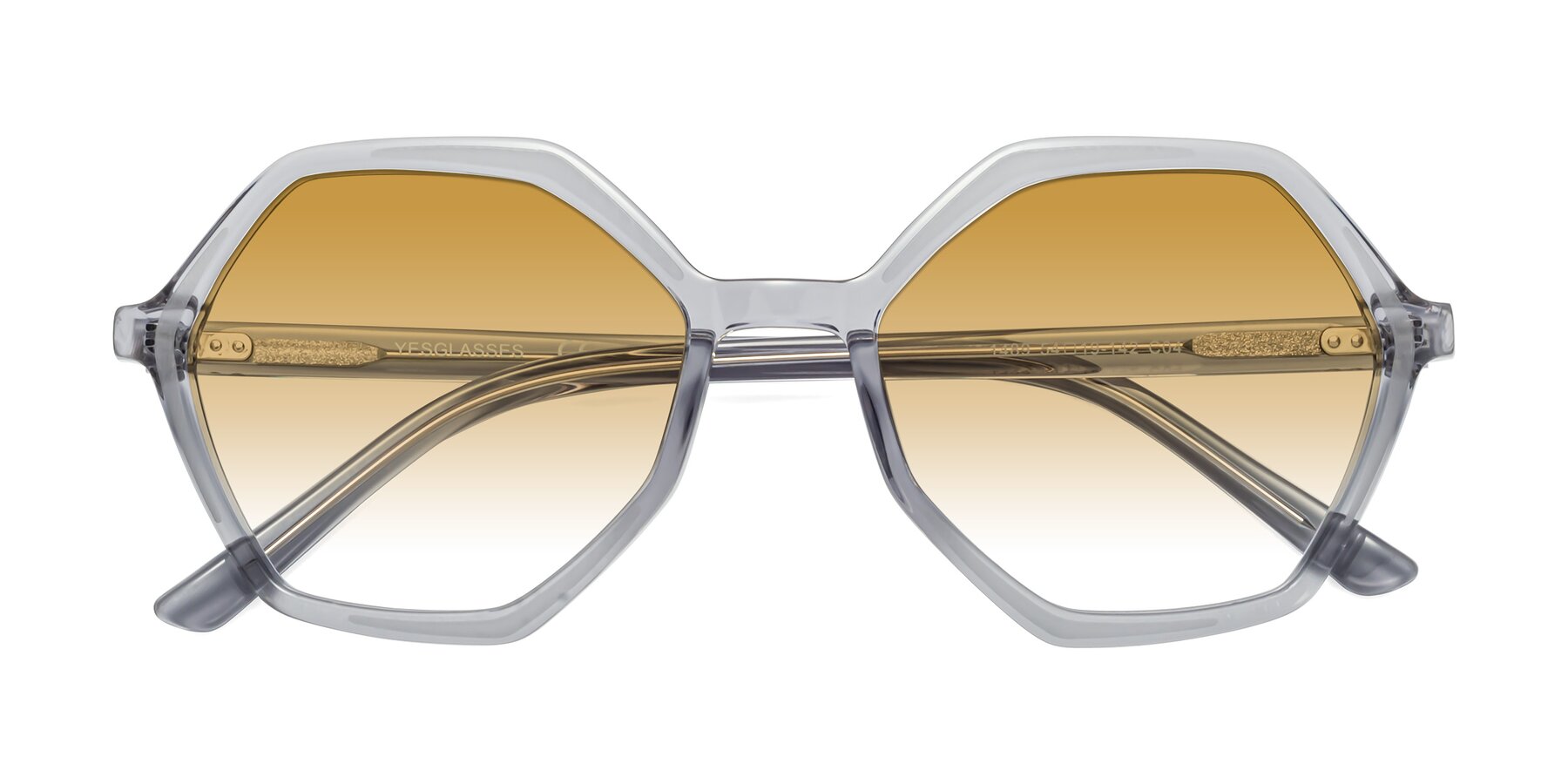 Folded Front of 1489 in Blue-Gray with Champagne Gradient Lenses